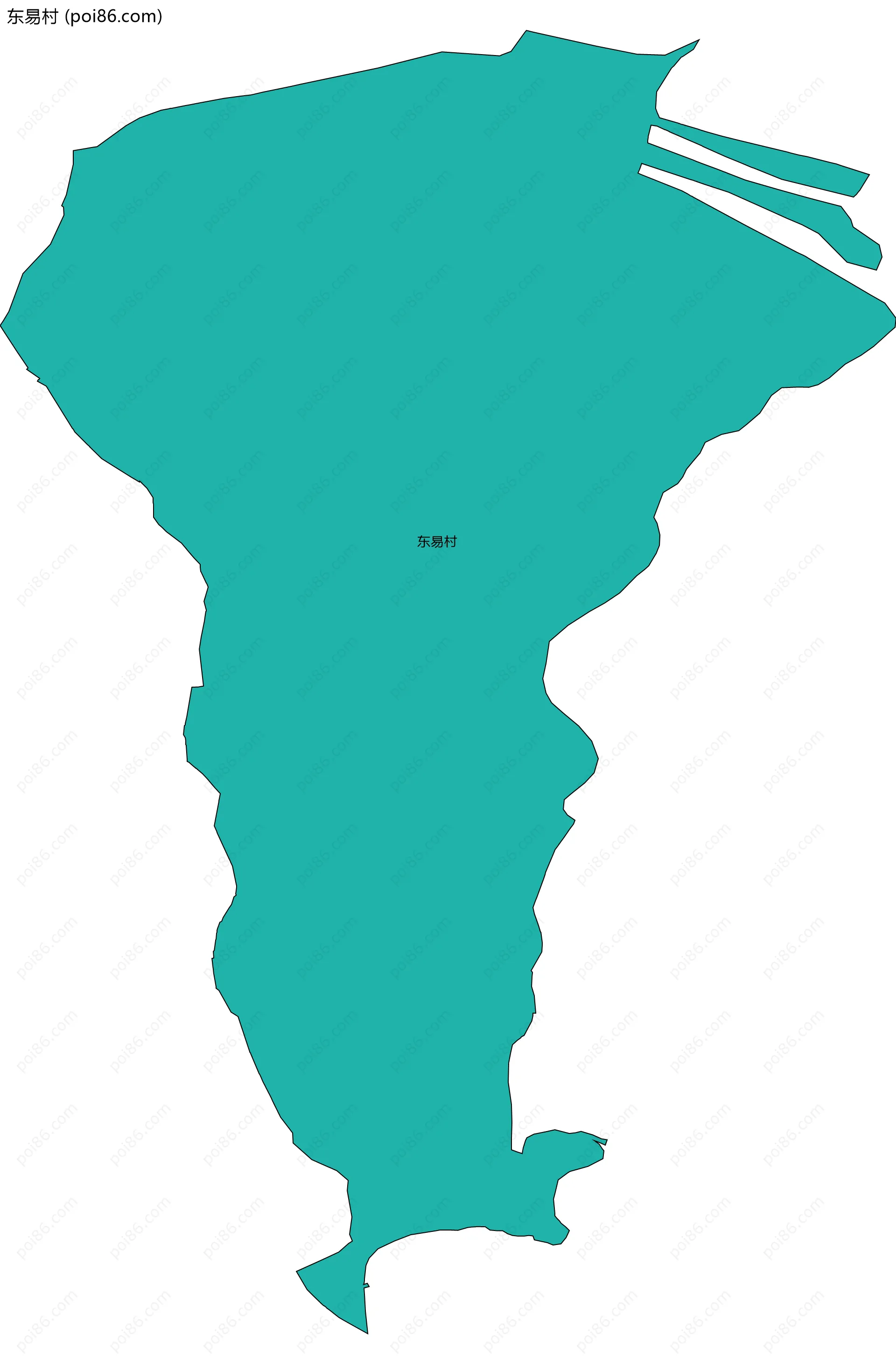 东易村边界地图