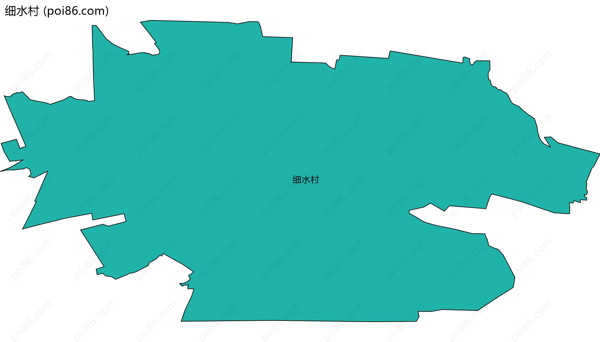 细水村边界地图