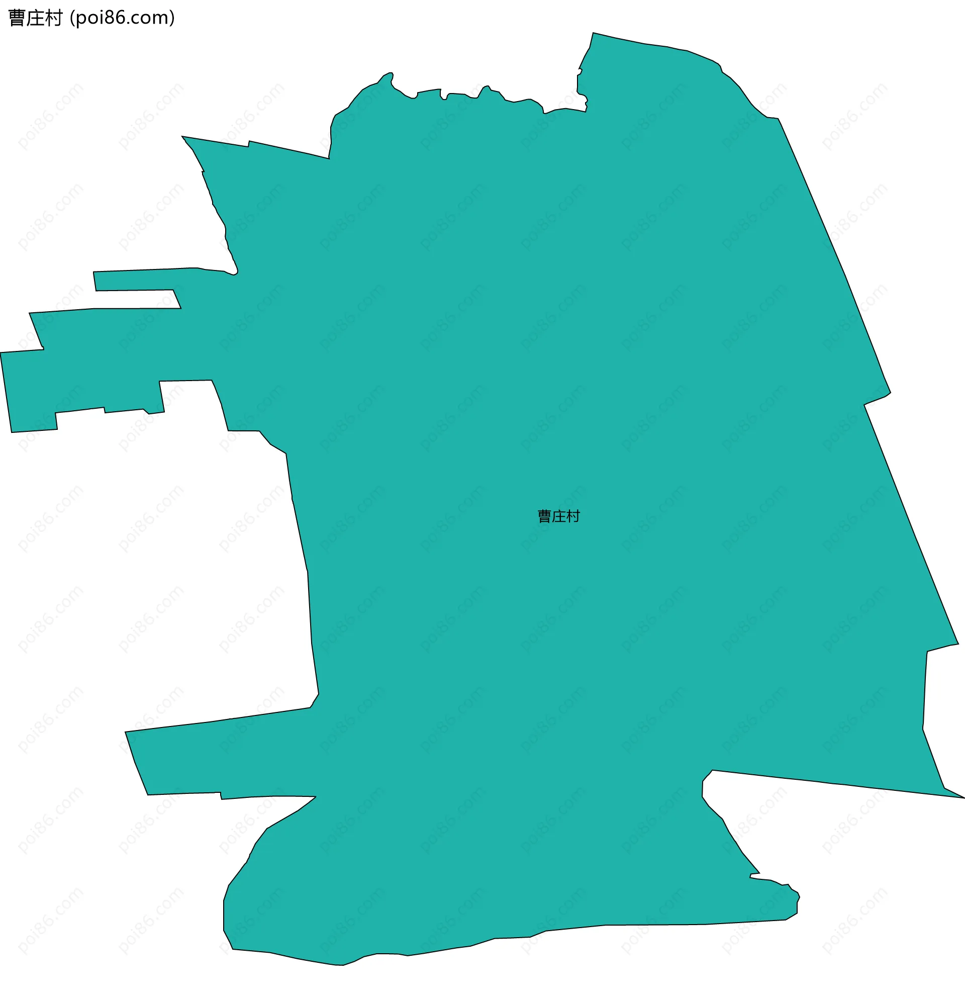 曹庄村边界地图