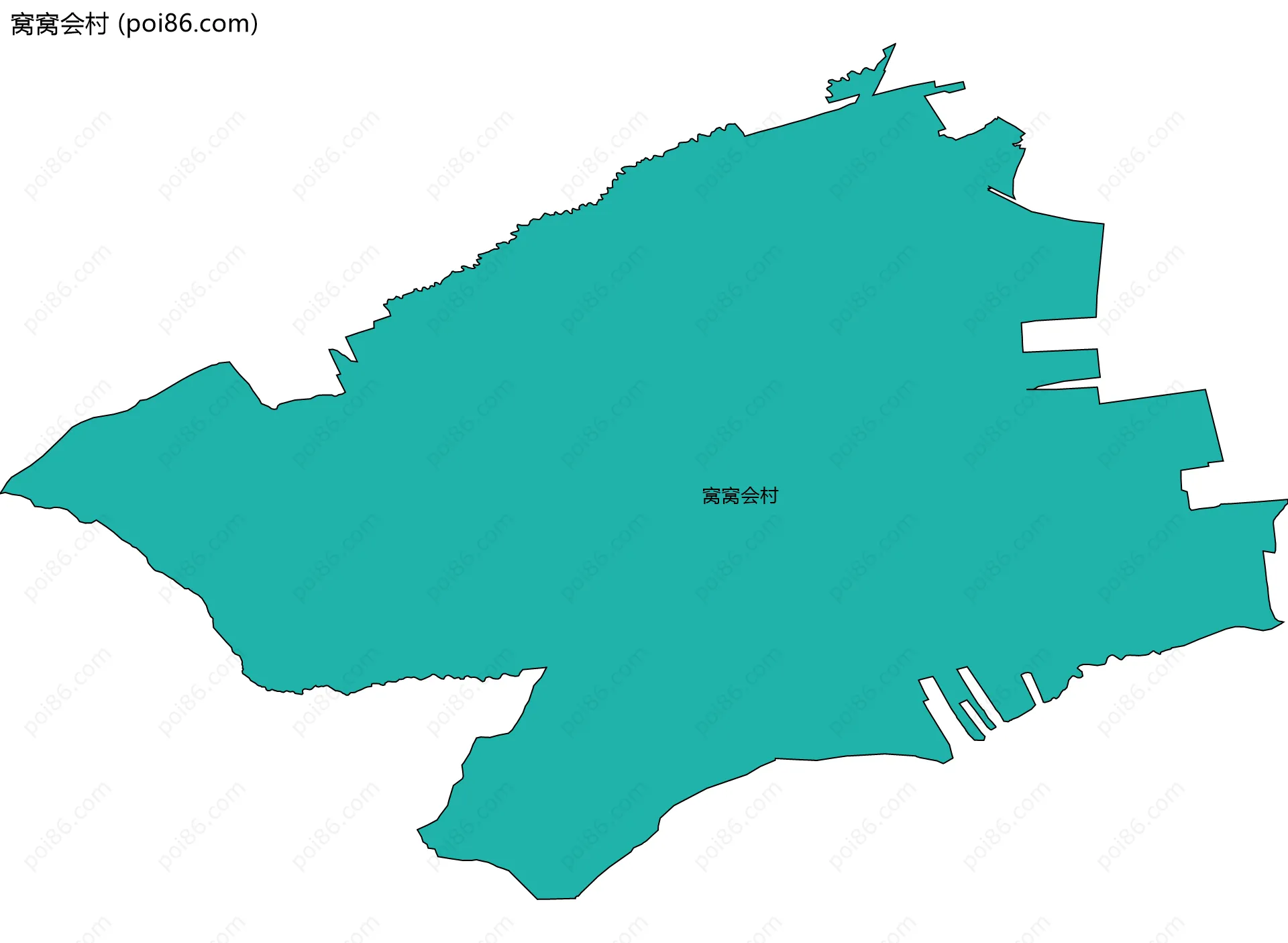 窝窝会村边界地图