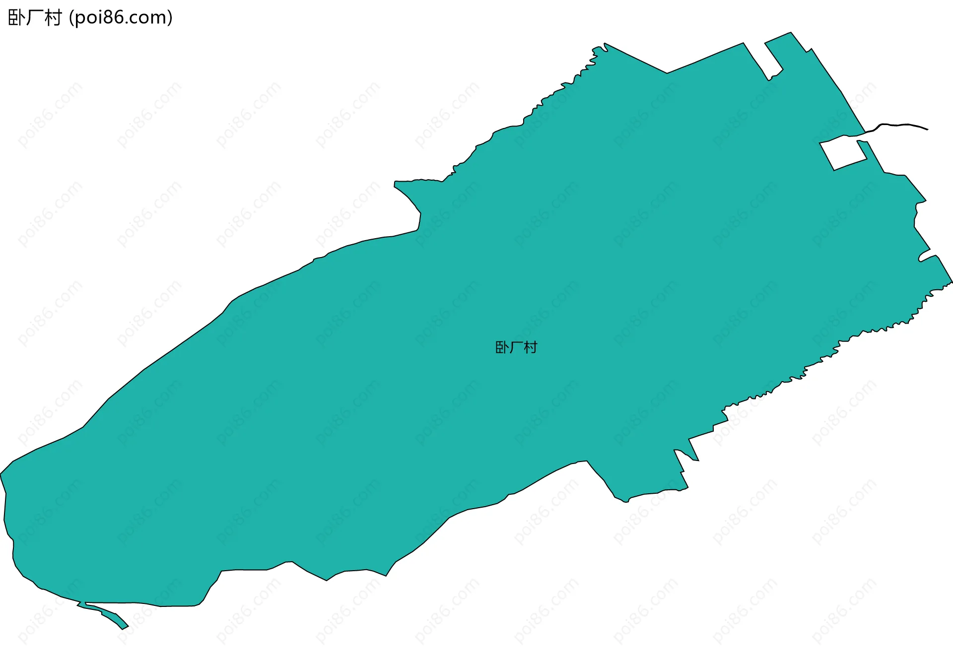 卧厂村边界地图