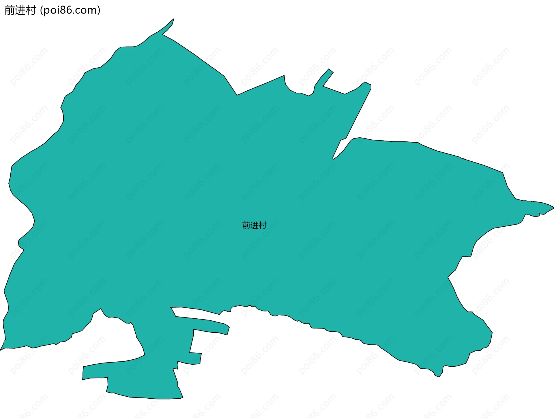 前进村边界地图