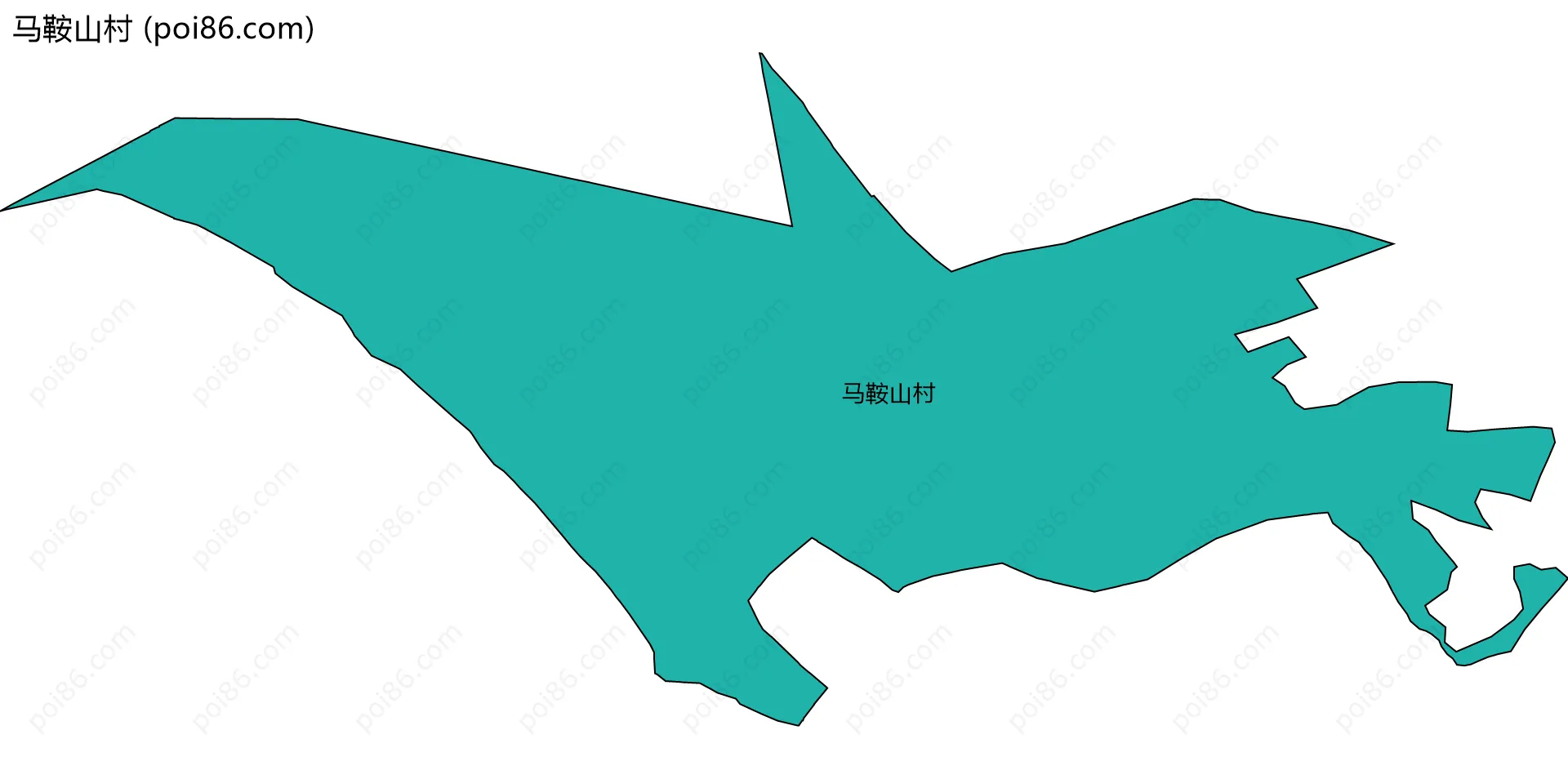 马鞍山村边界地图