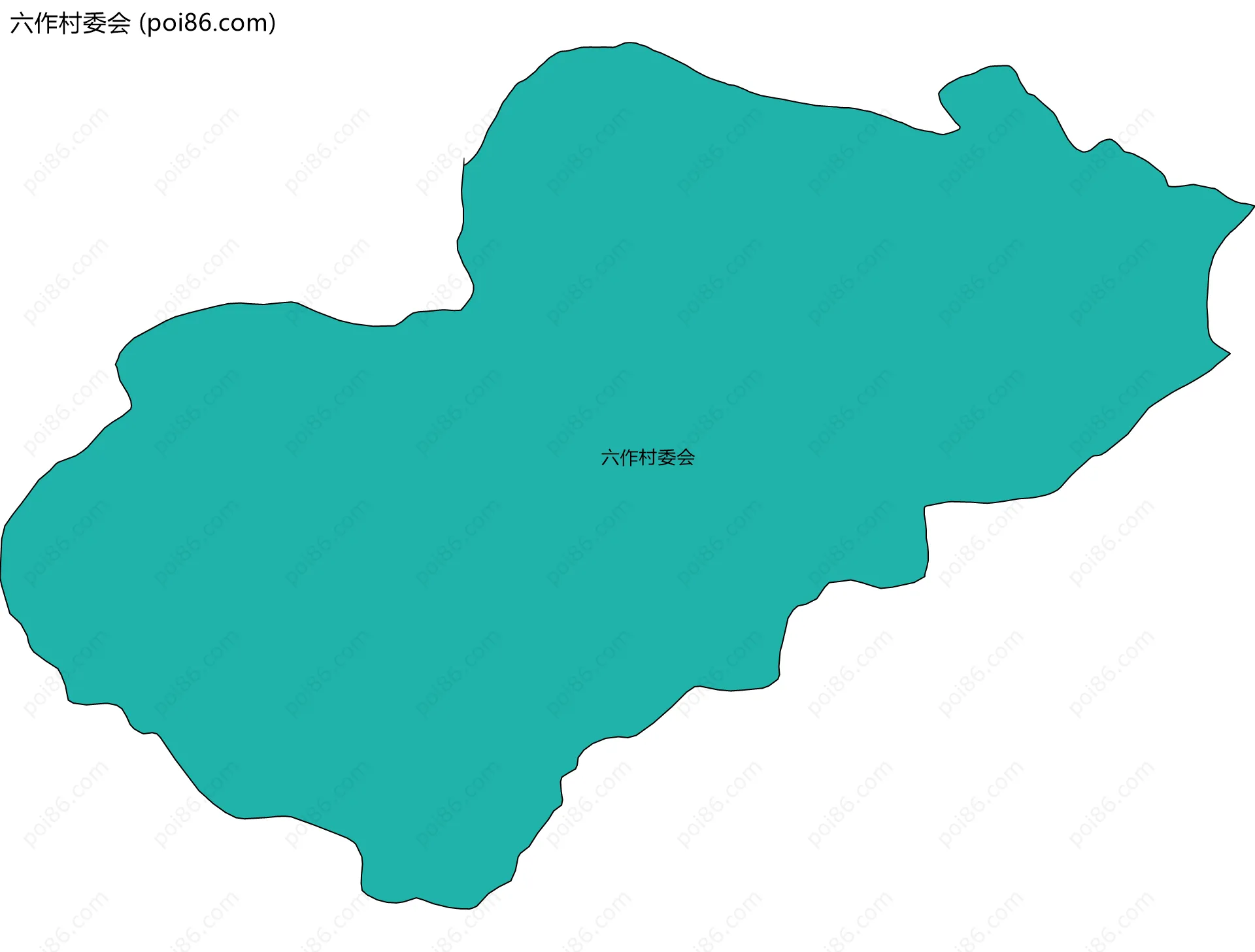 六作村委会边界地图