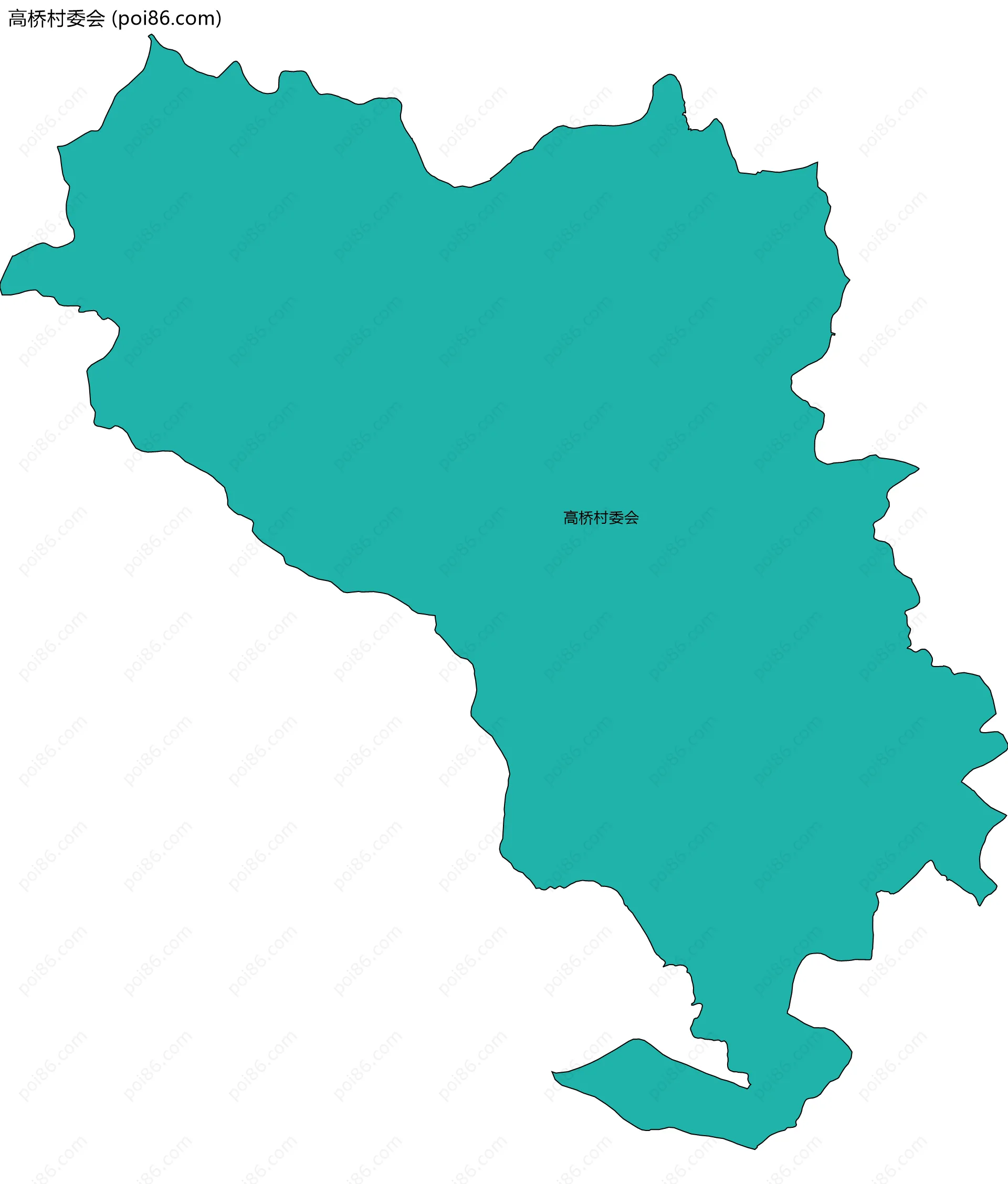 高桥村委会边界地图