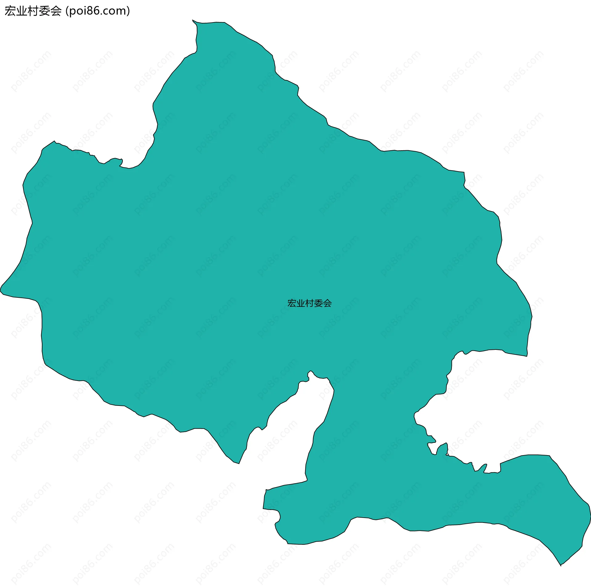 宏业村委会边界地图