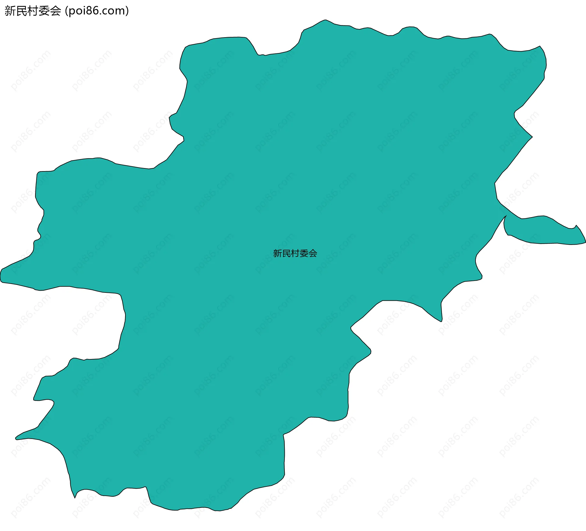 新民村委会边界地图