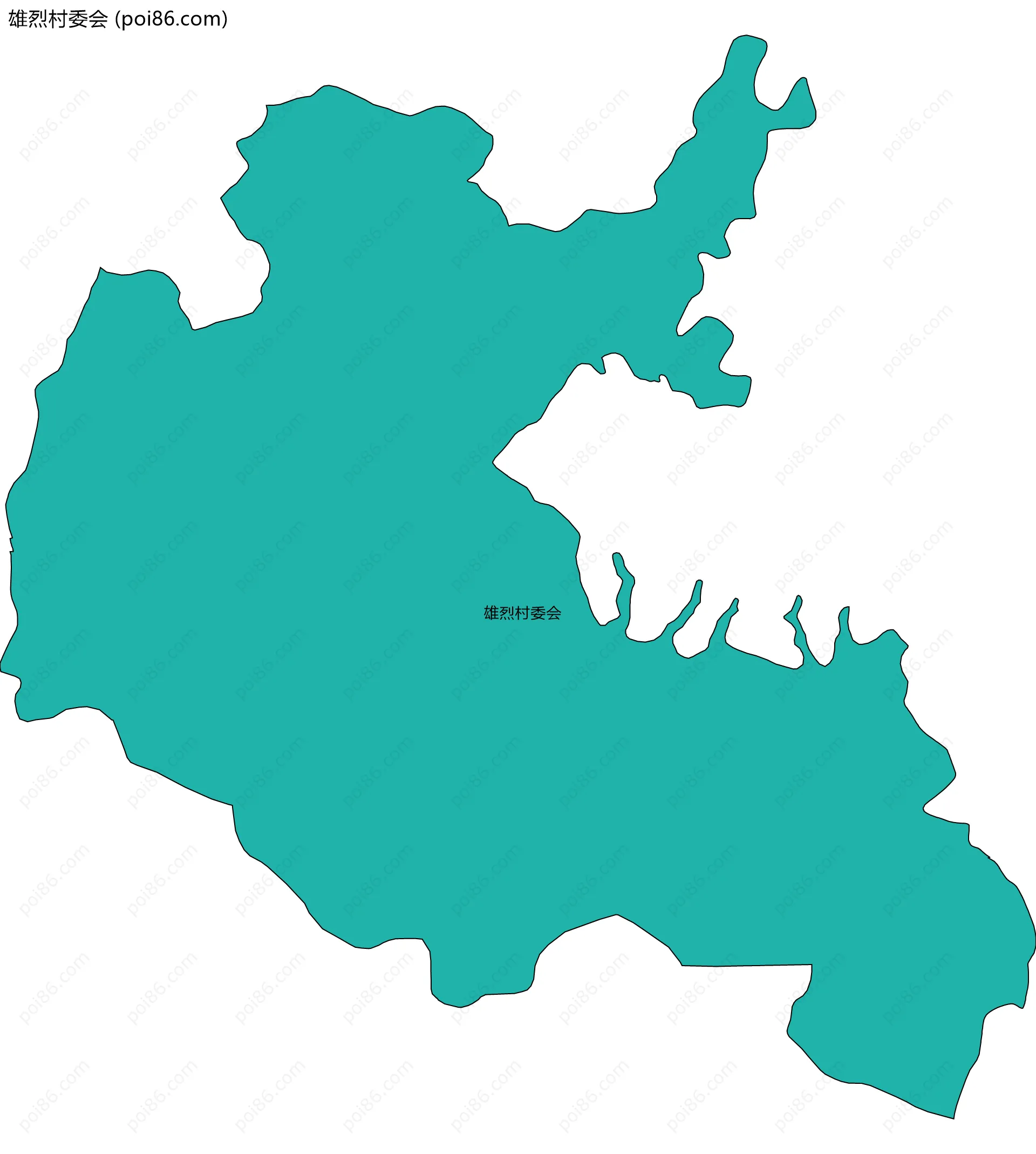 雄烈村委会边界地图