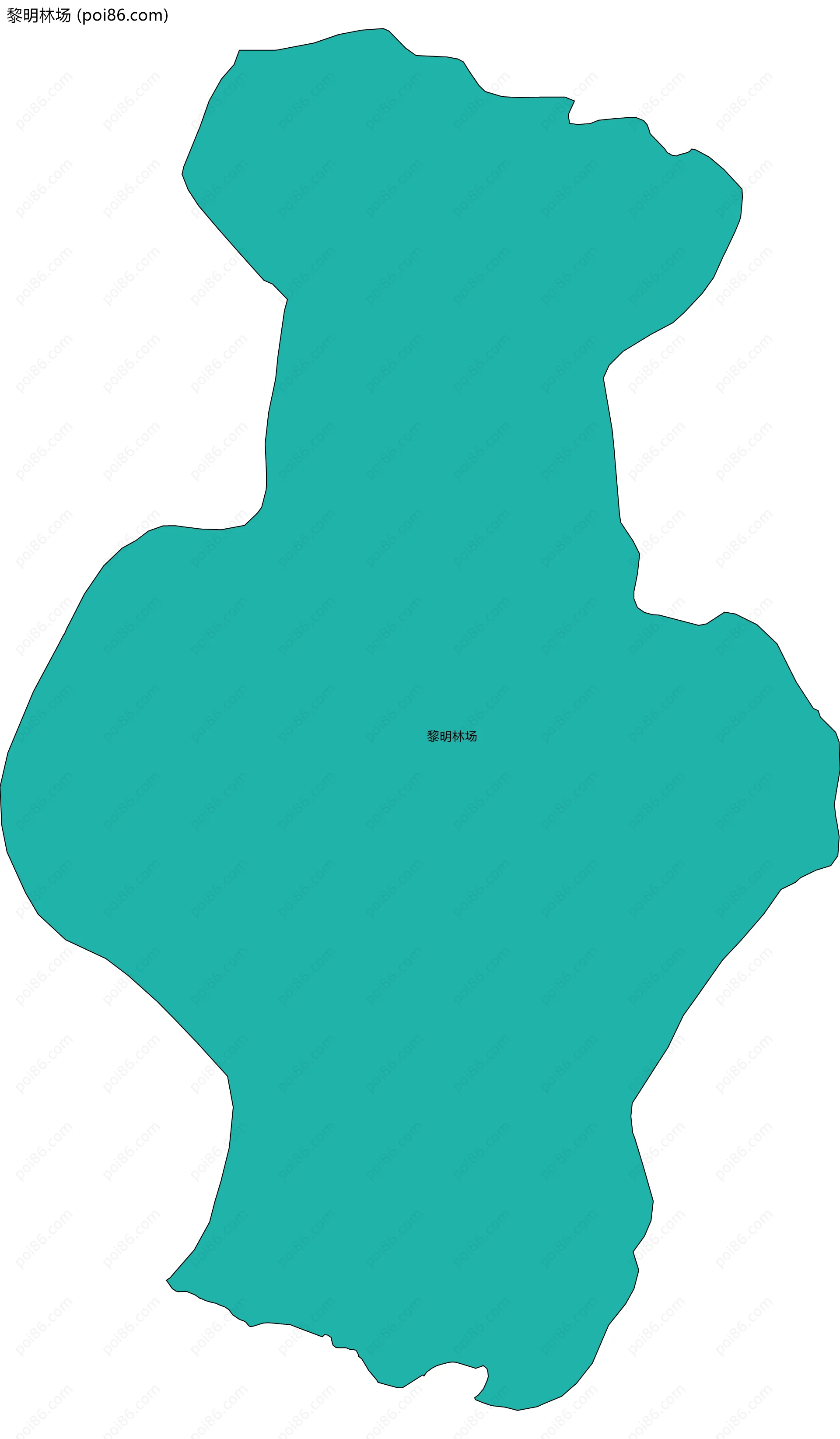 黎明林场边界地图