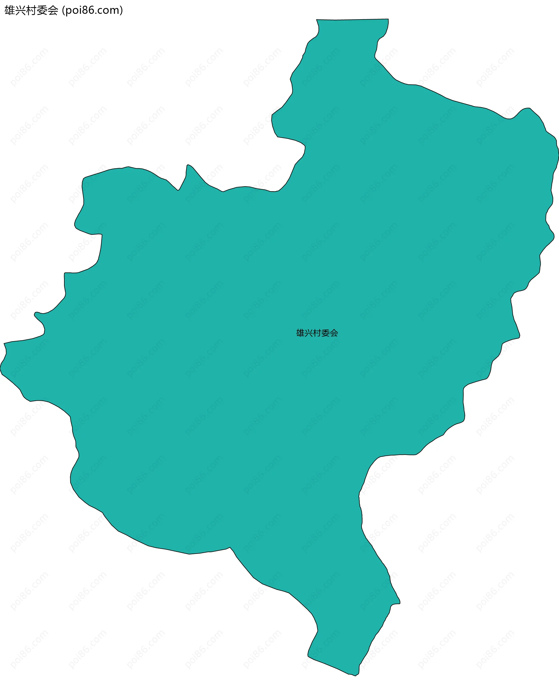 雄兴村委会边界地图