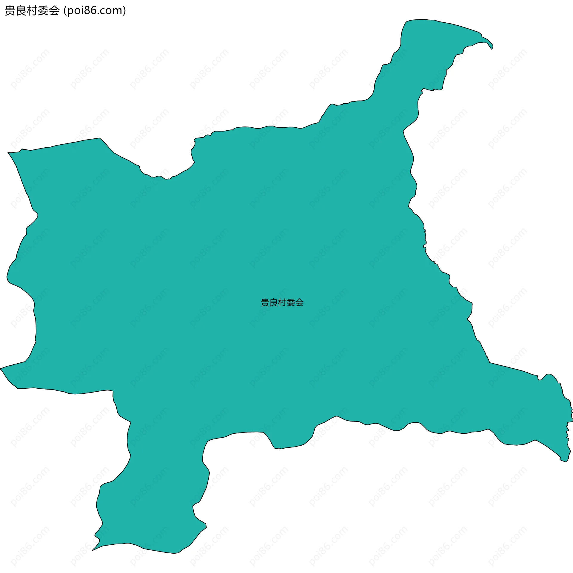 贵良村委会边界地图