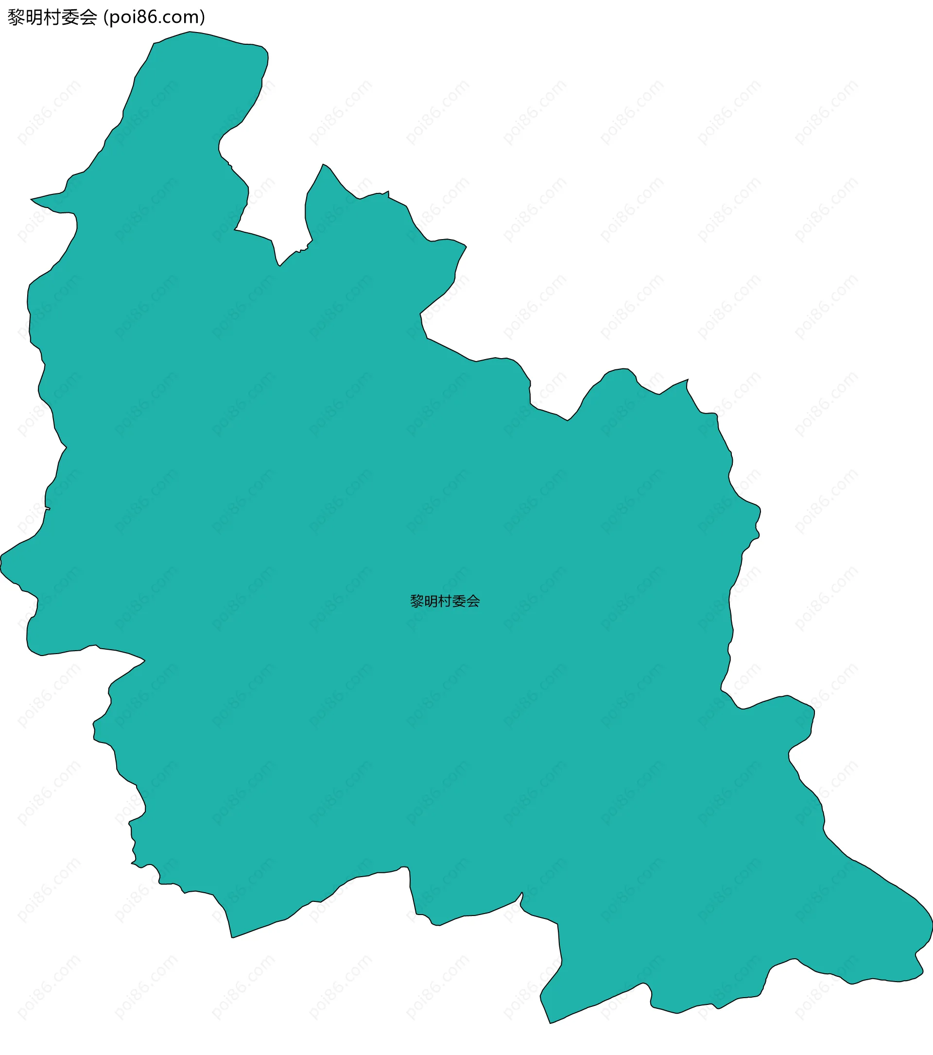 黎明村委会边界地图