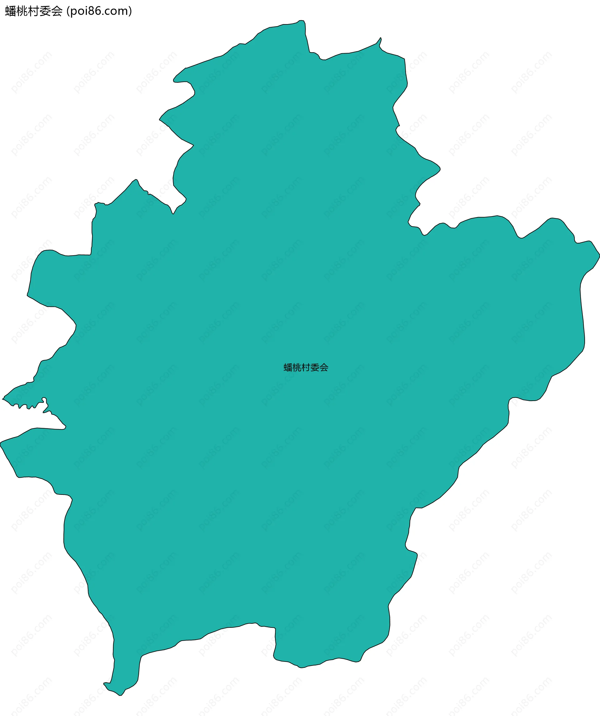 蟠桃村委会边界地图