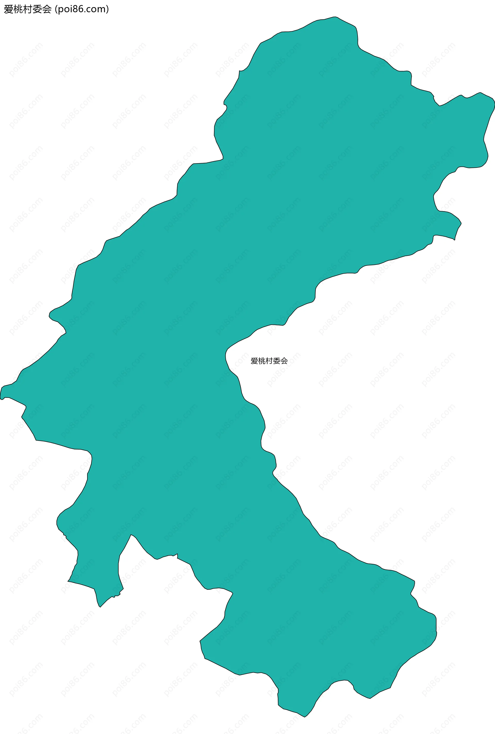 爱桃村委会边界地图