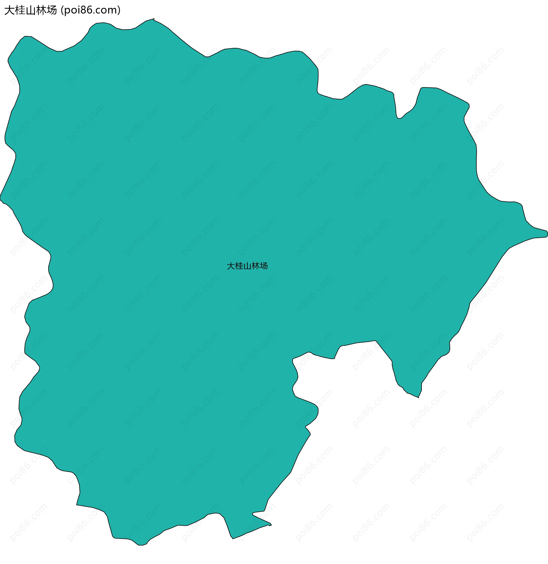 大桂山林场边界地图