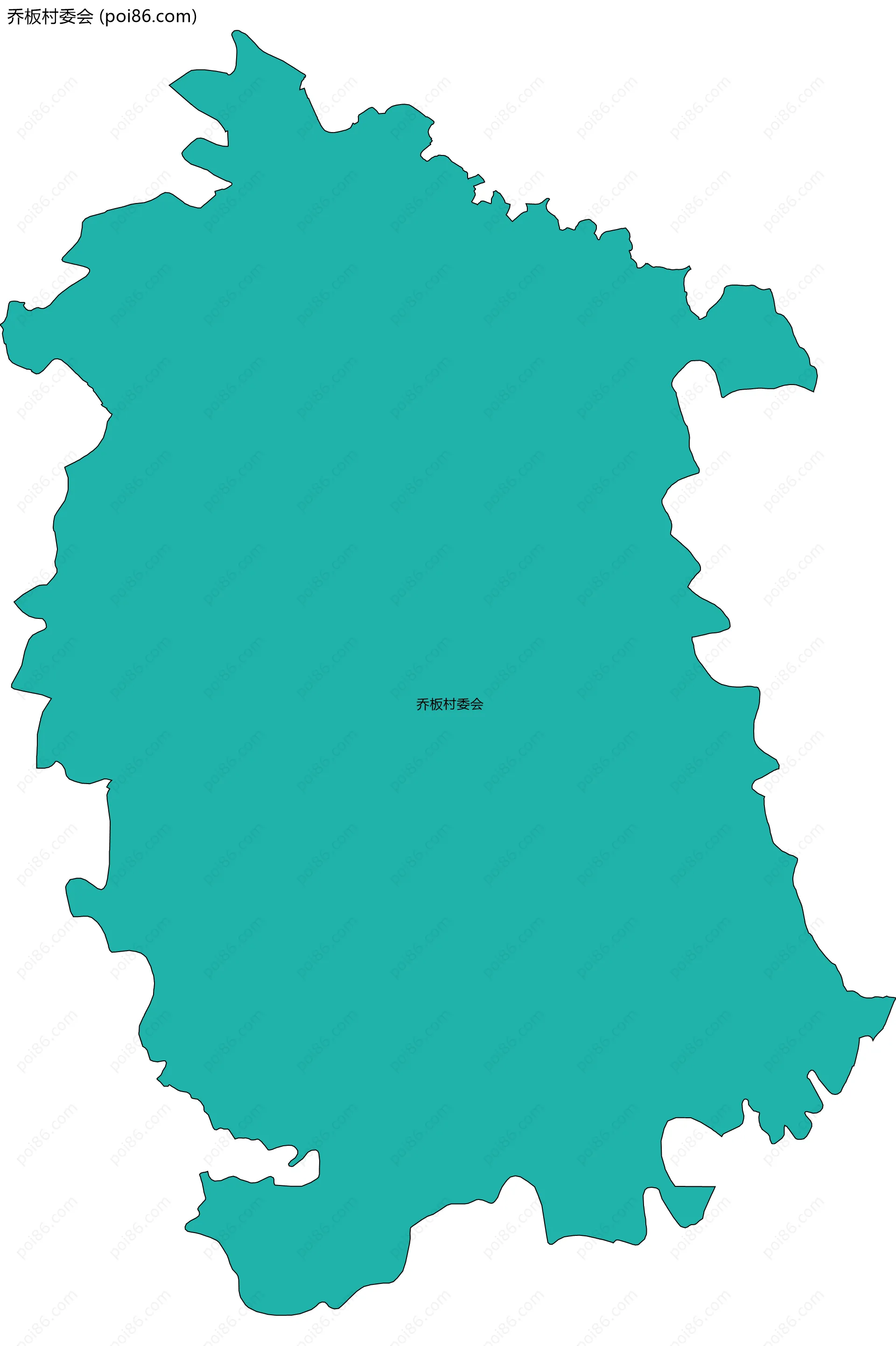 乔板村委会边界地图