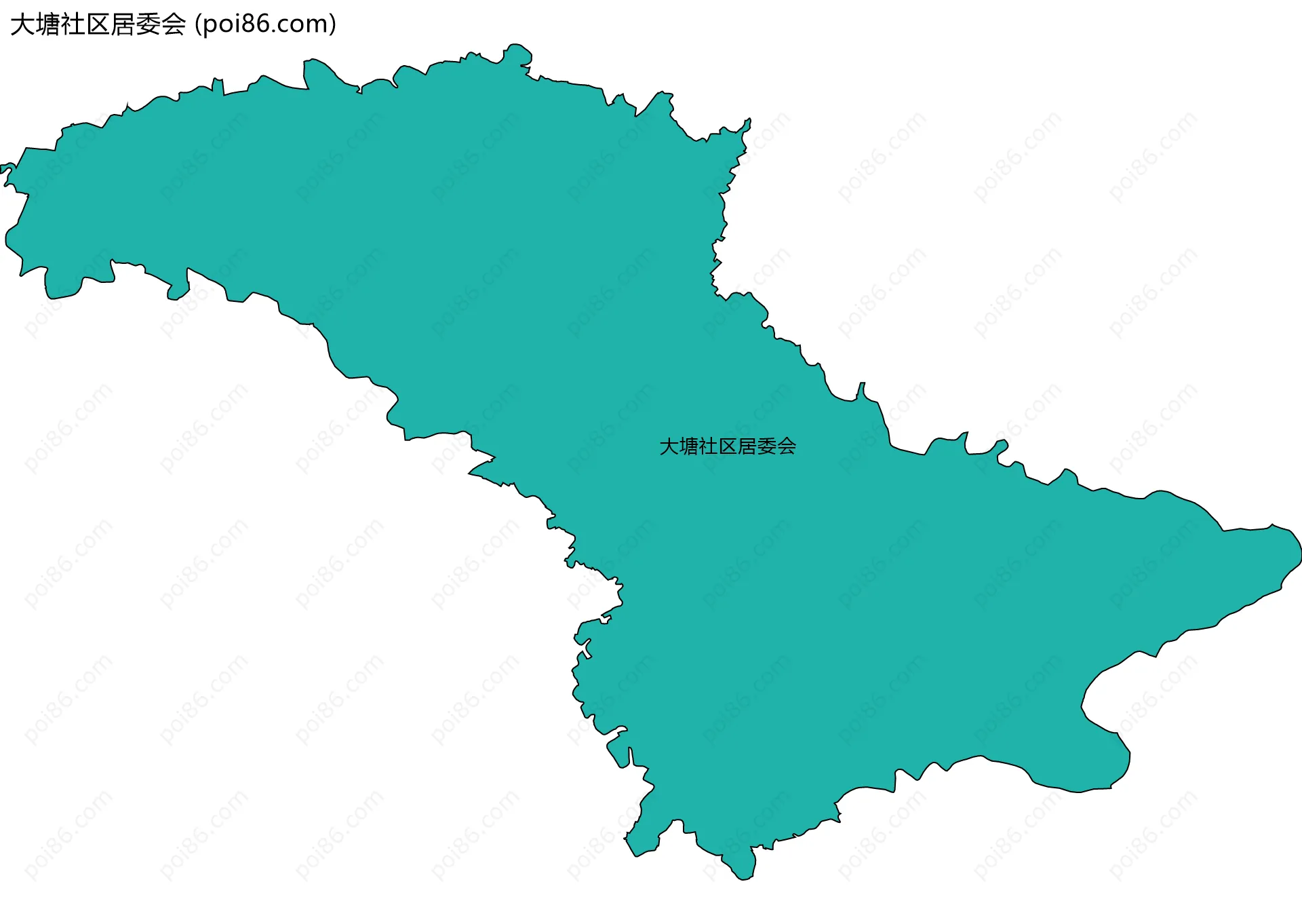 大塘社区居委会边界地图