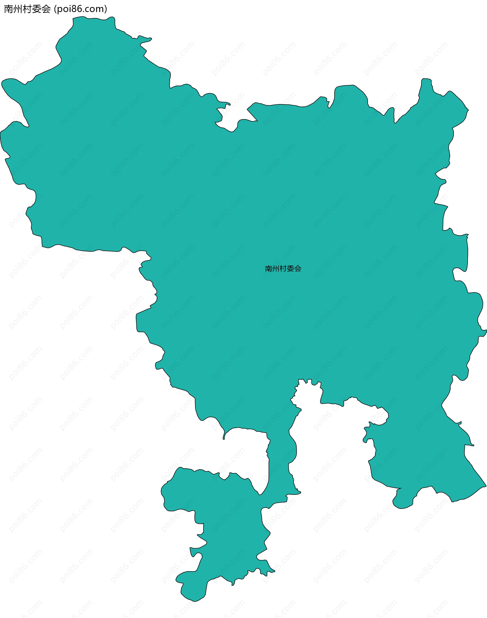 南州村委会边界地图