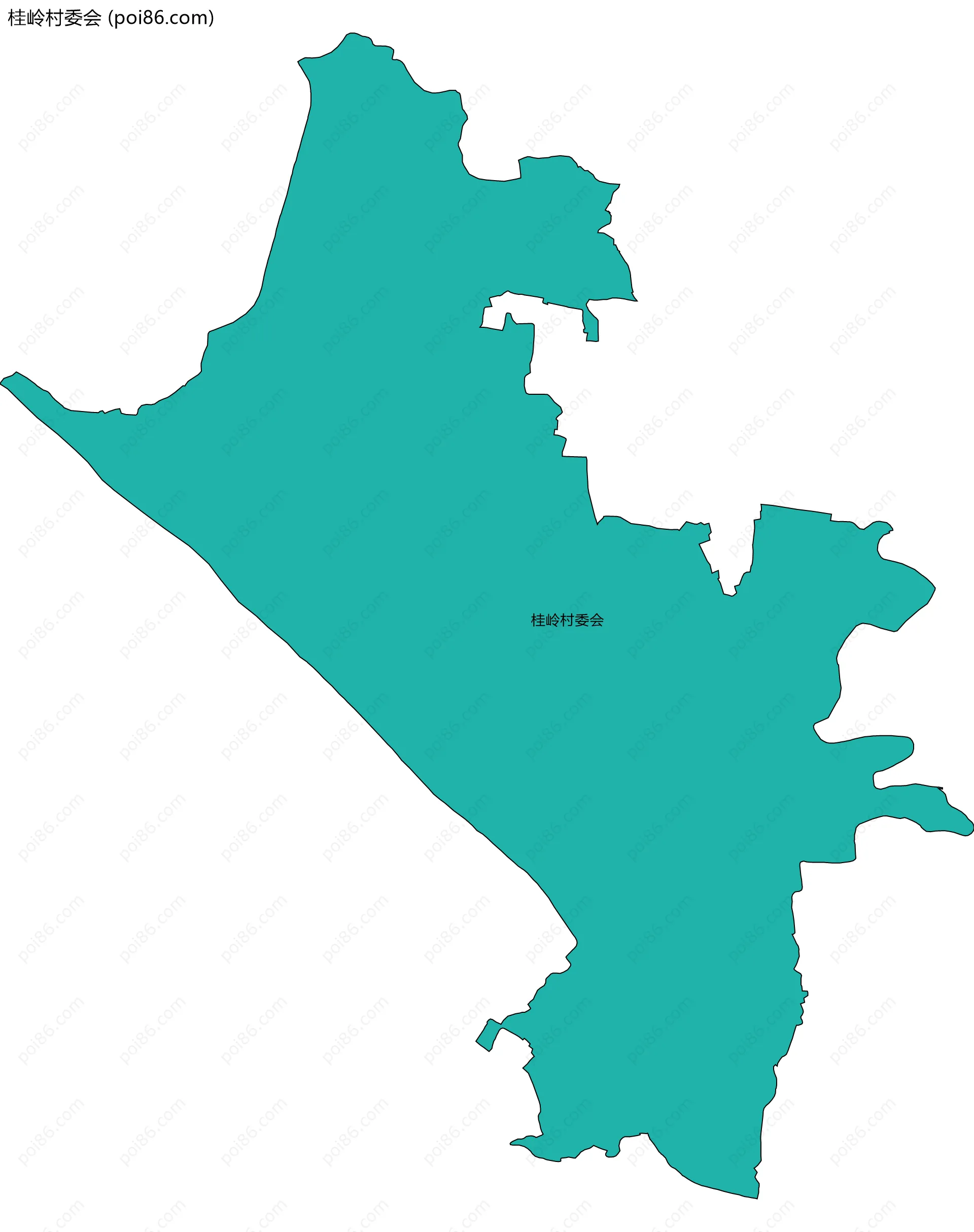 桂岭村委会边界地图