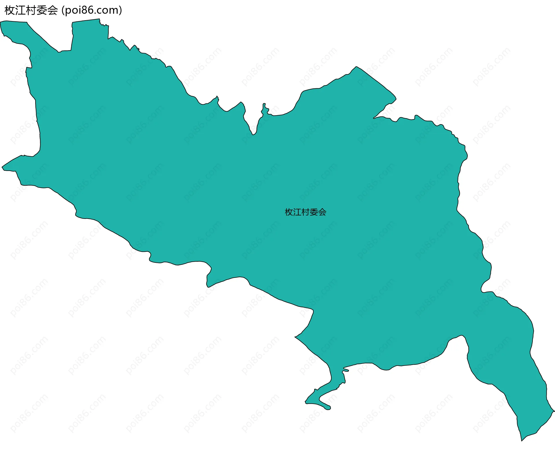枚江村委会边界地图