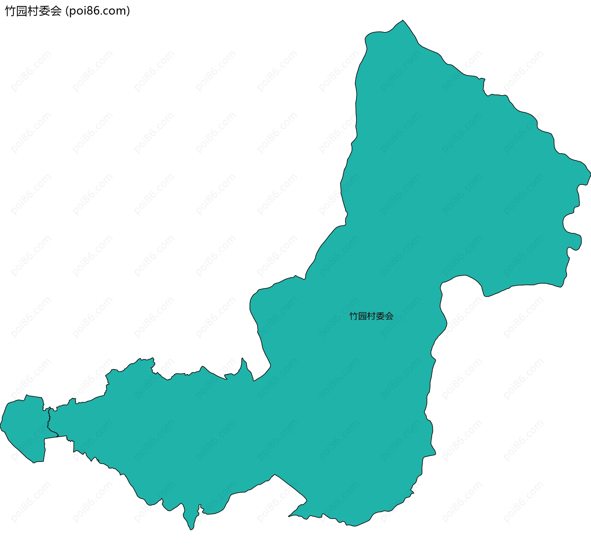 竹园村委会边界地图
