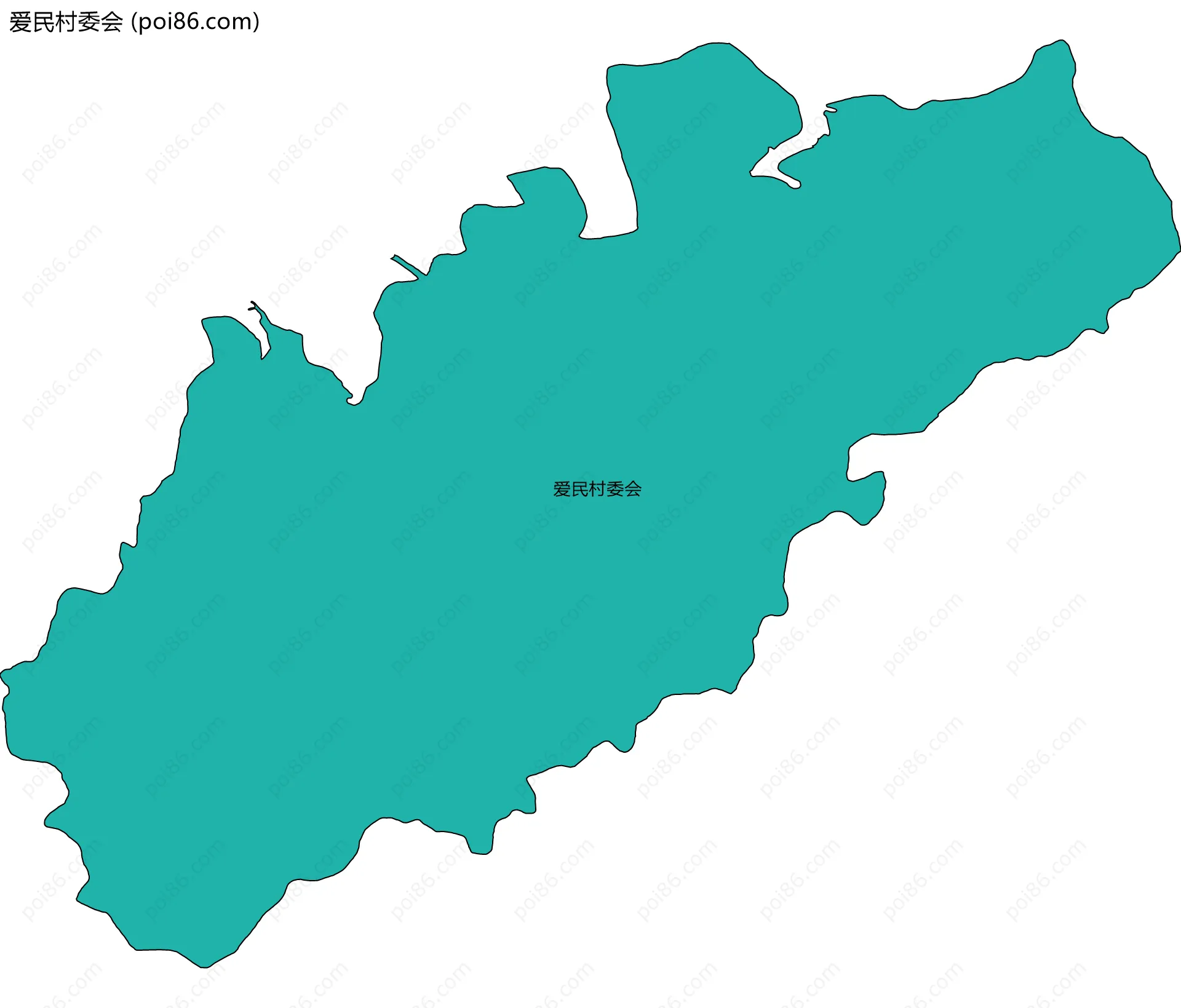 爱民村委会边界地图