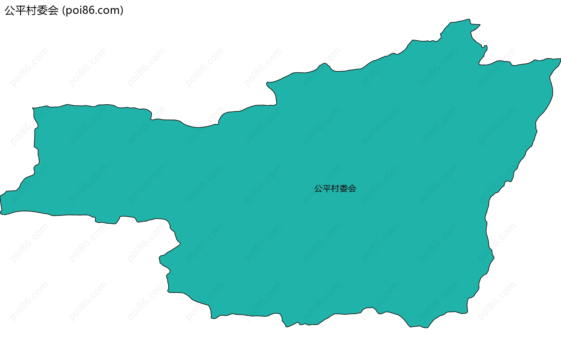 公平村委会边界地图