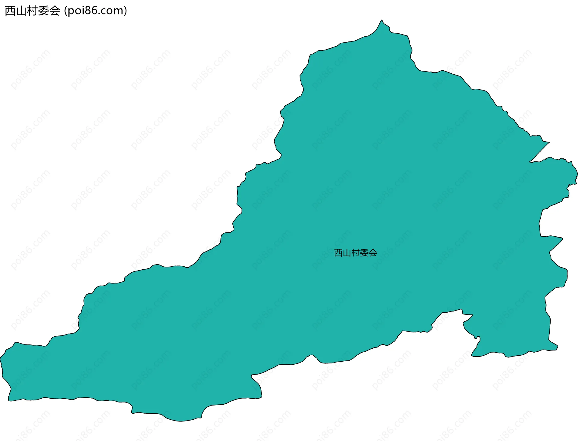 西山村委会边界地图