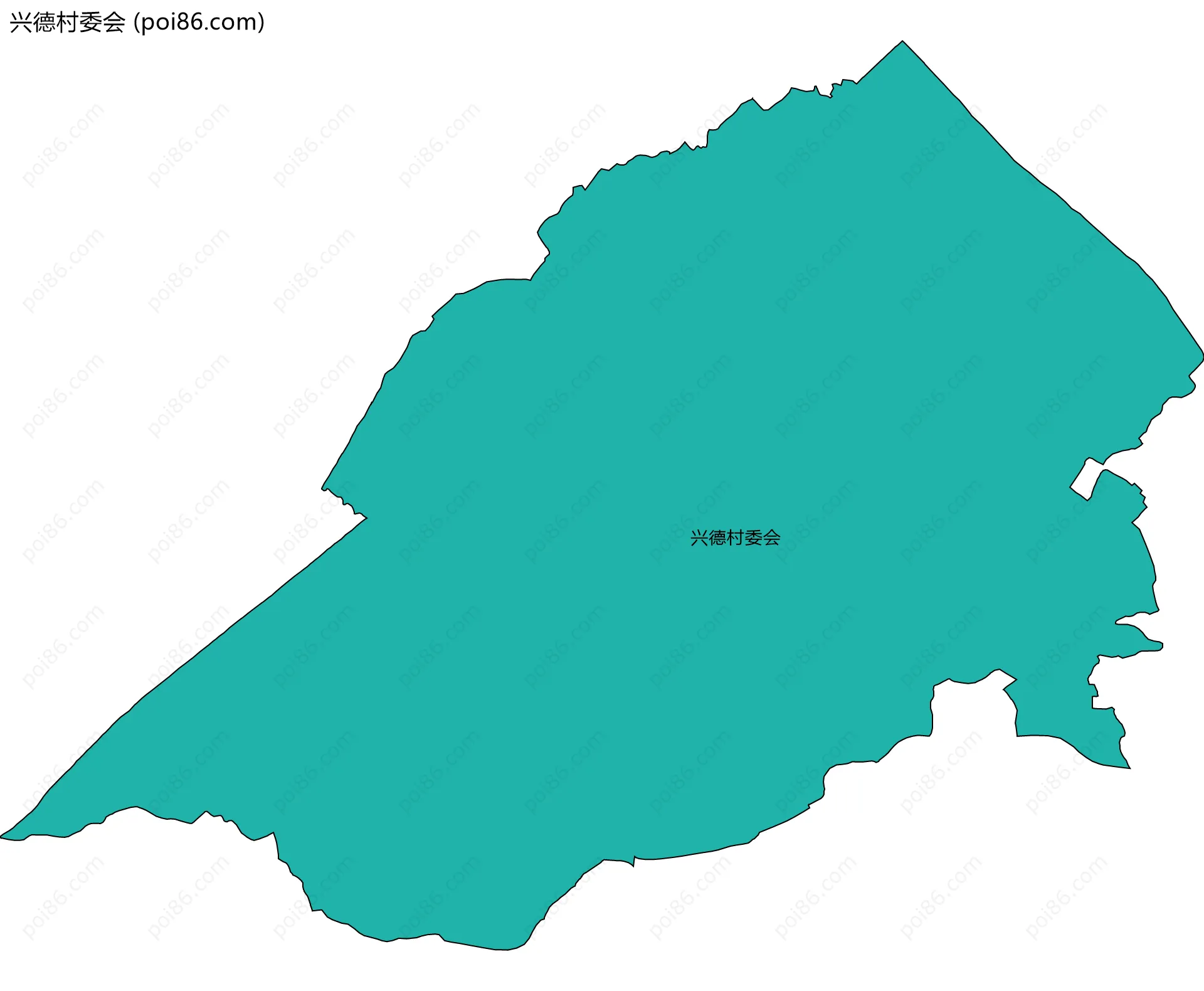 兴德村委会边界地图