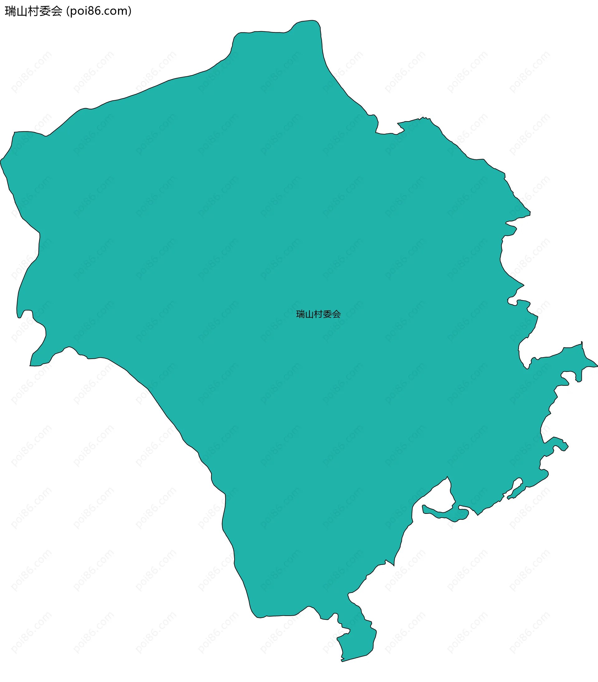 瑞山村委会边界地图