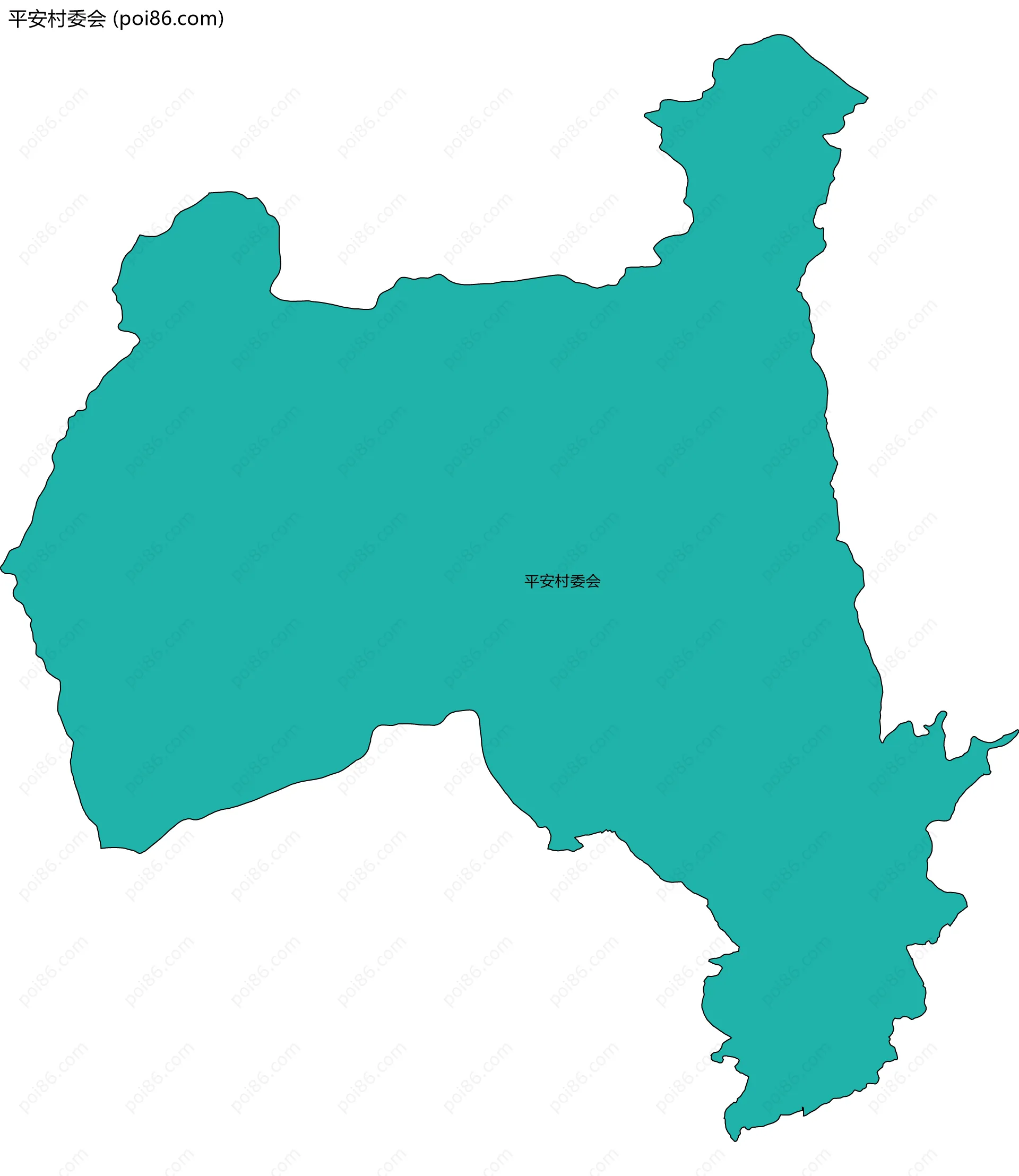 平安村委会边界地图