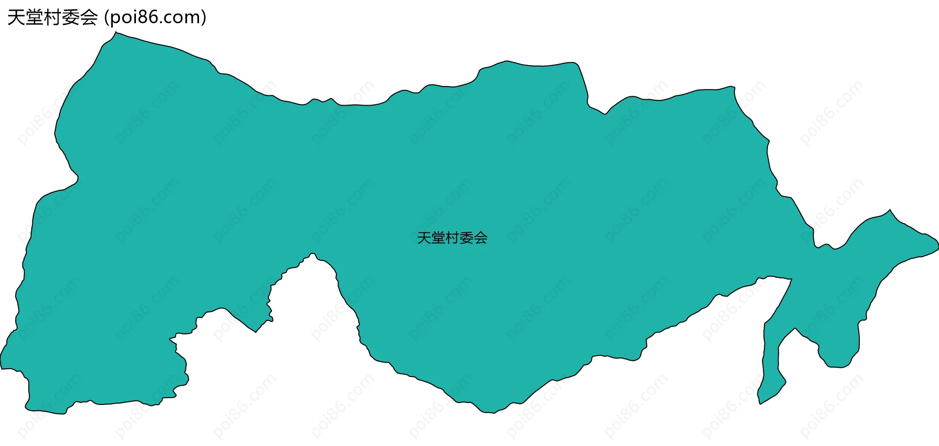 天堂村委会边界地图