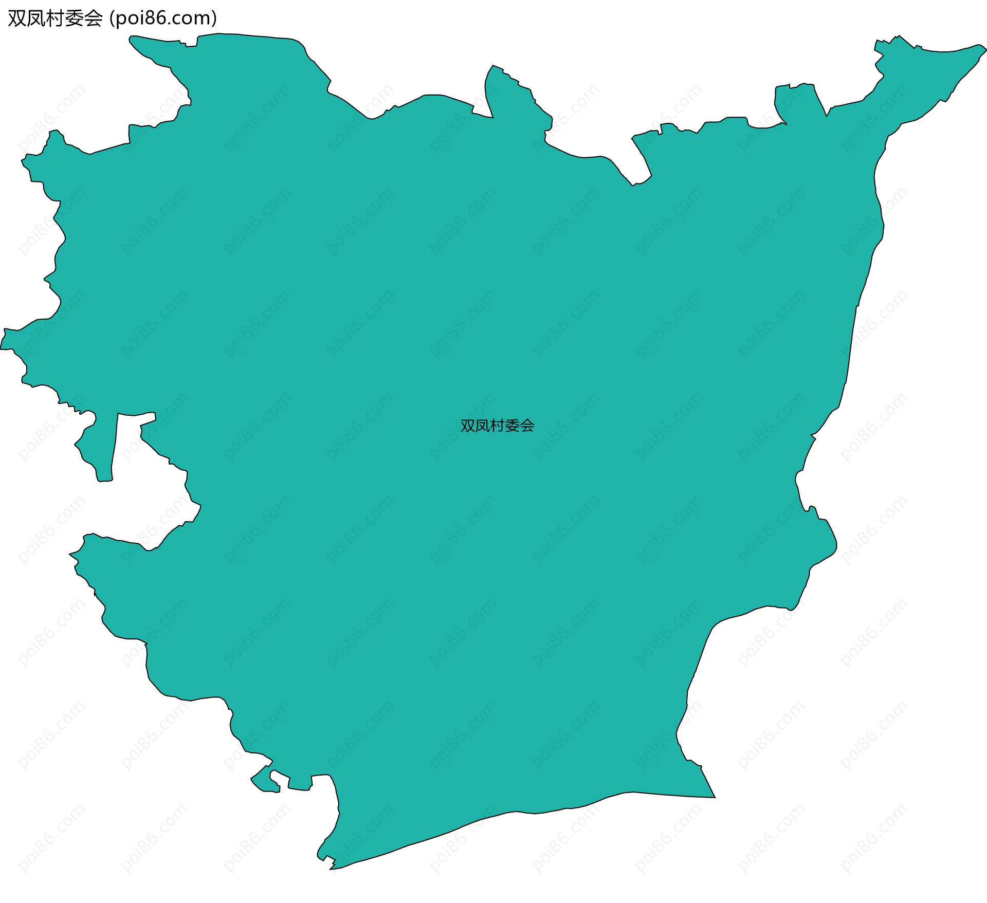 双凤村委会边界地图