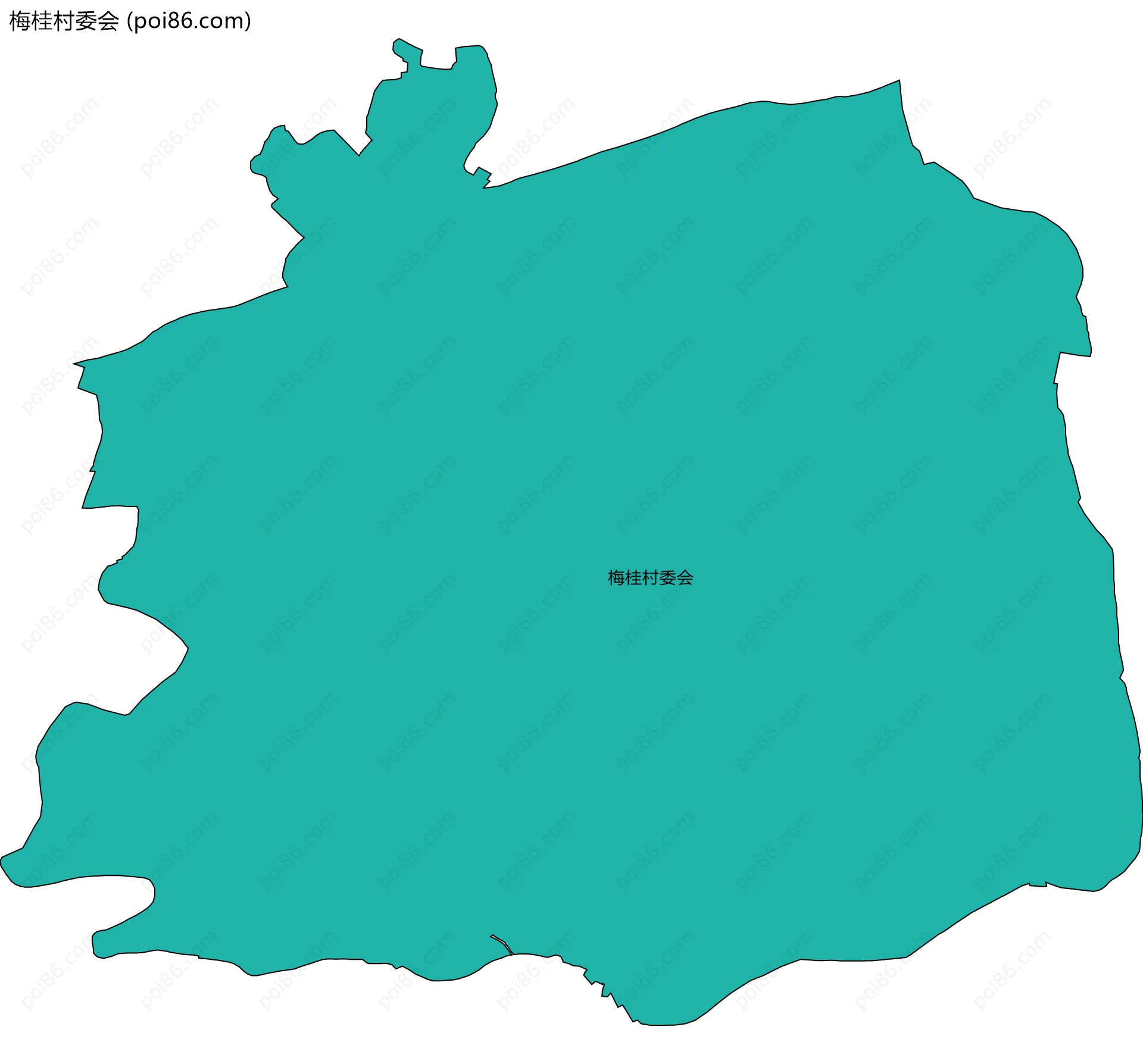 梅桂村委会边界地图