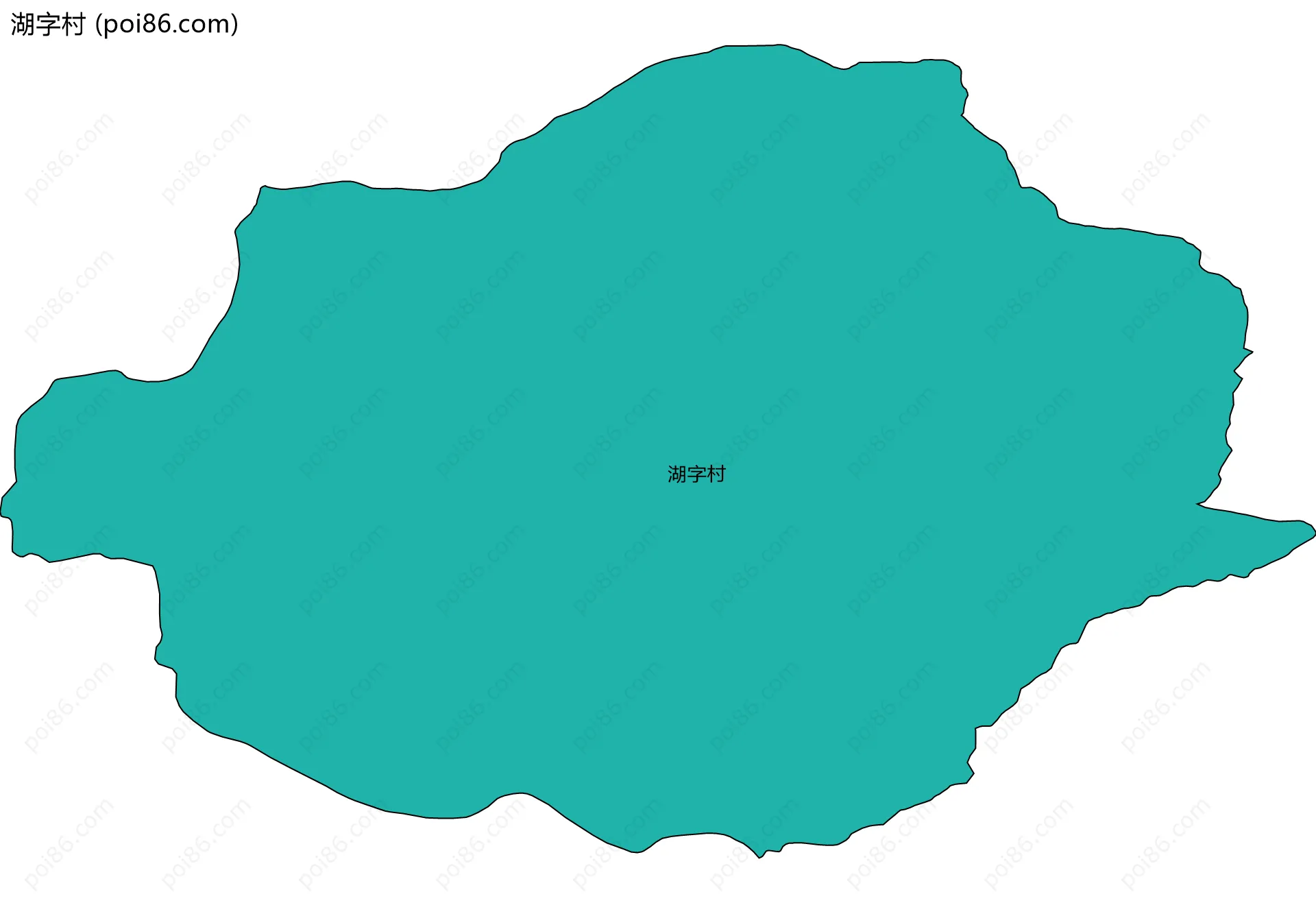 湖字村边界地图