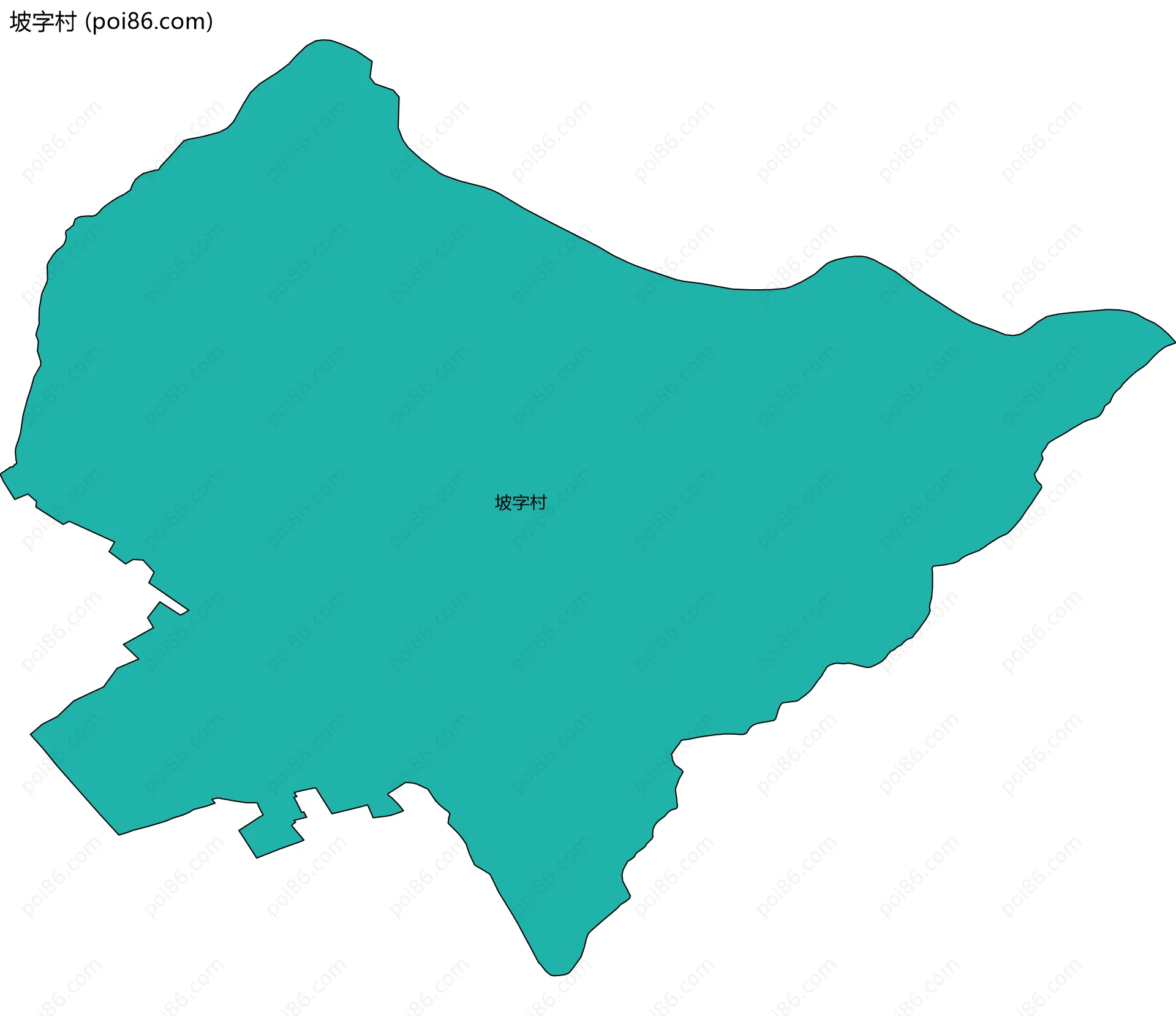 坡字村边界地图