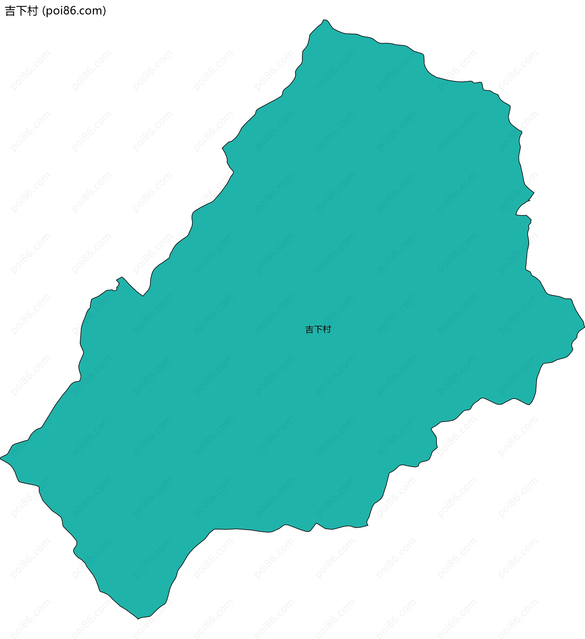 吉下村边界地图