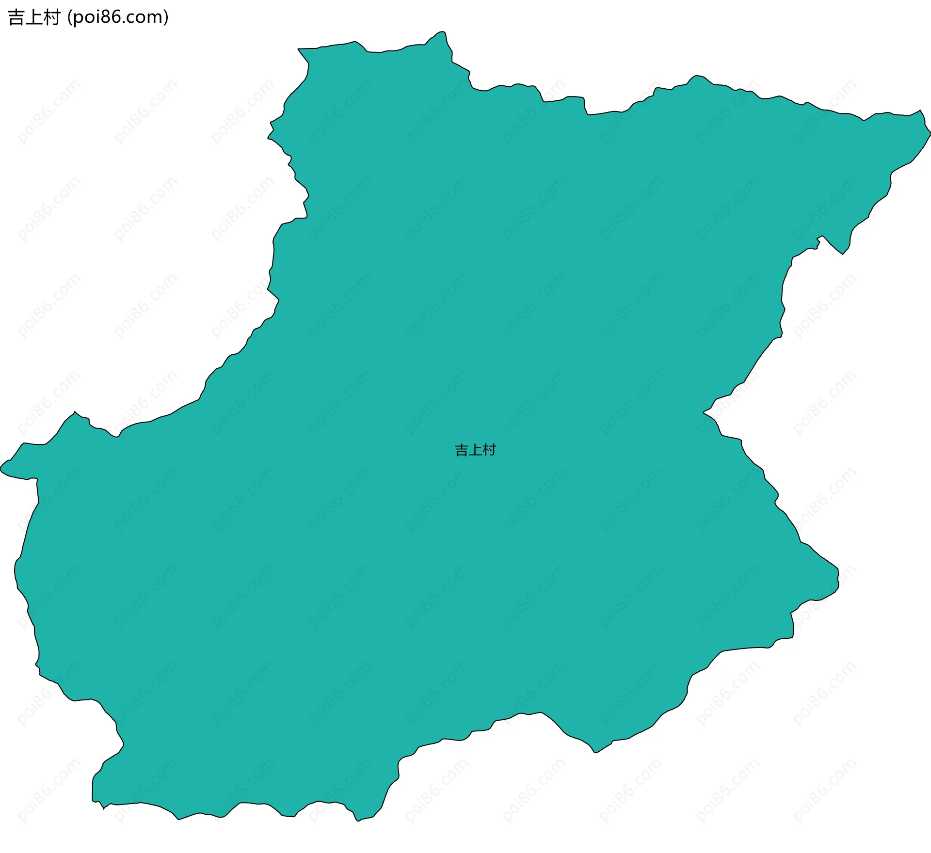 吉上村边界地图