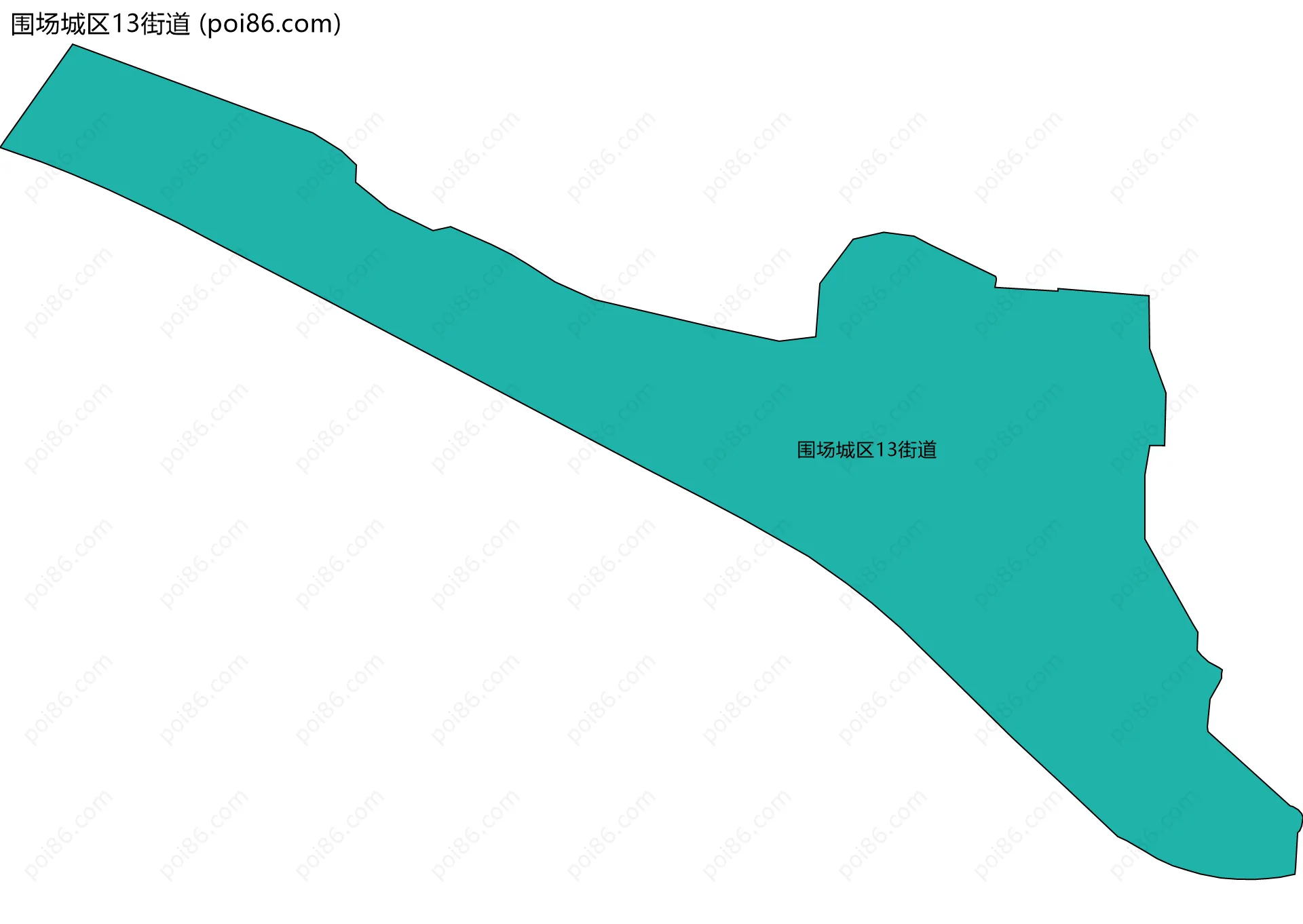 围场城区13街道边界地图