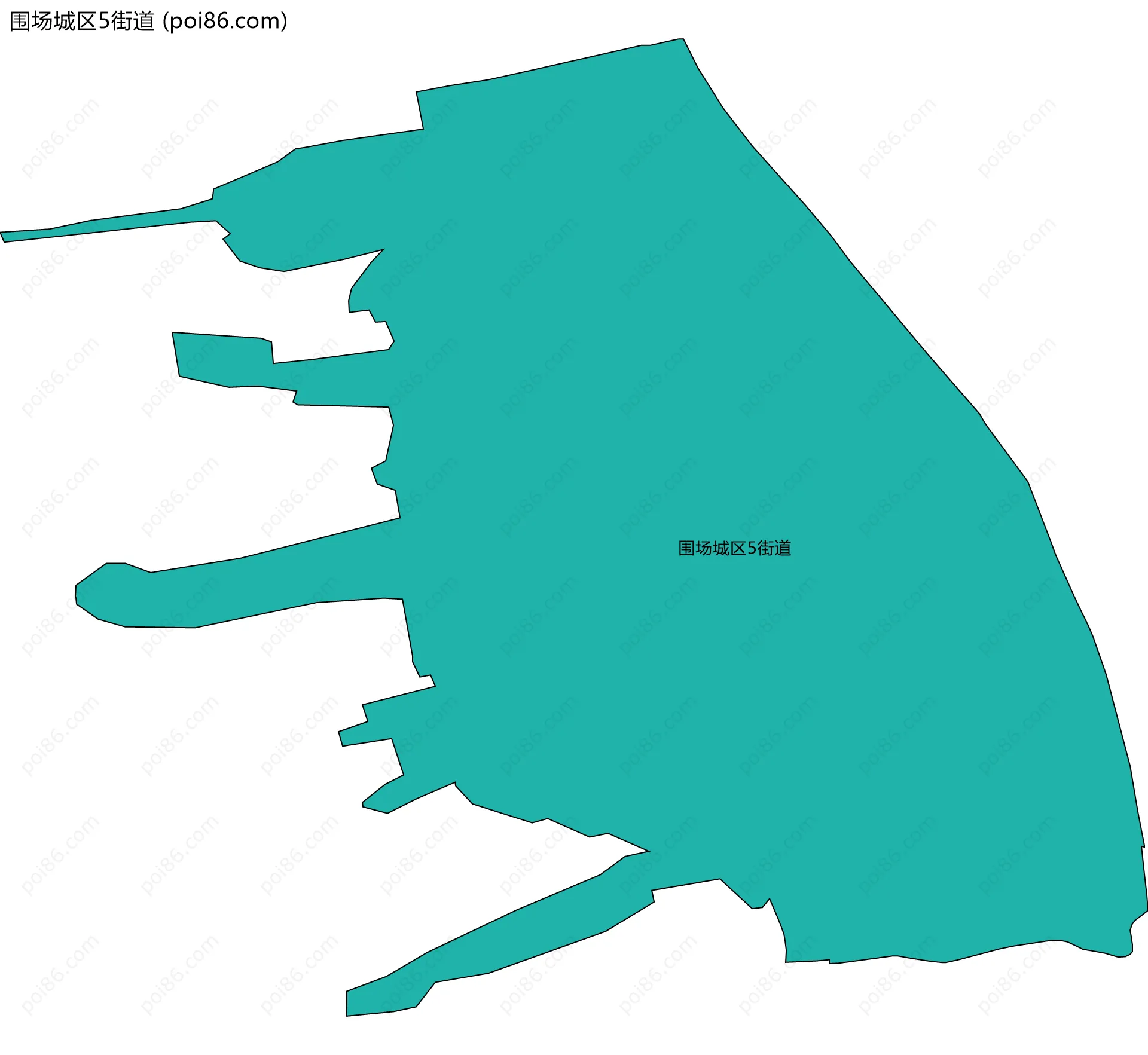 围场城区5街道边界地图