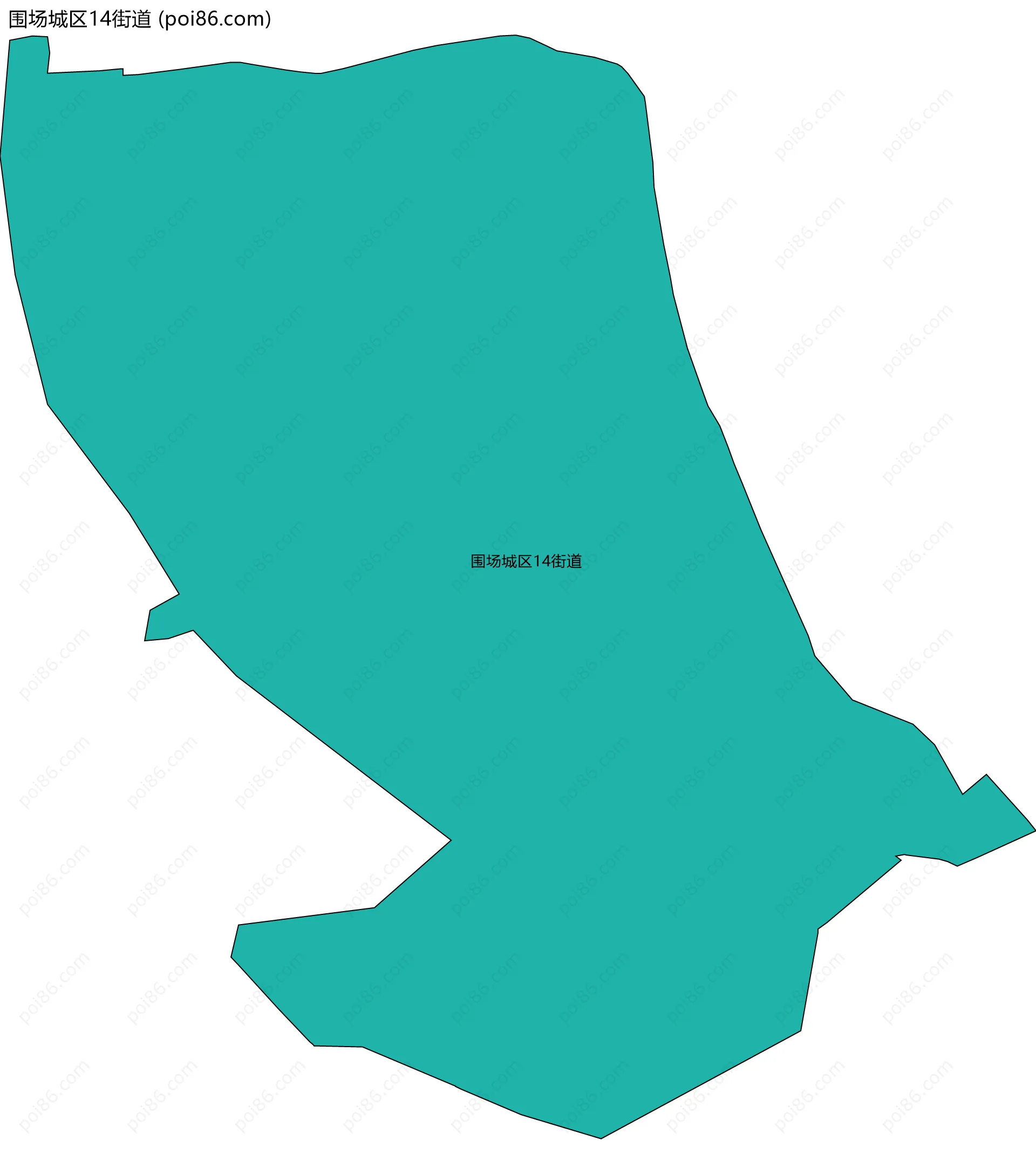 围场城区14街道边界地图