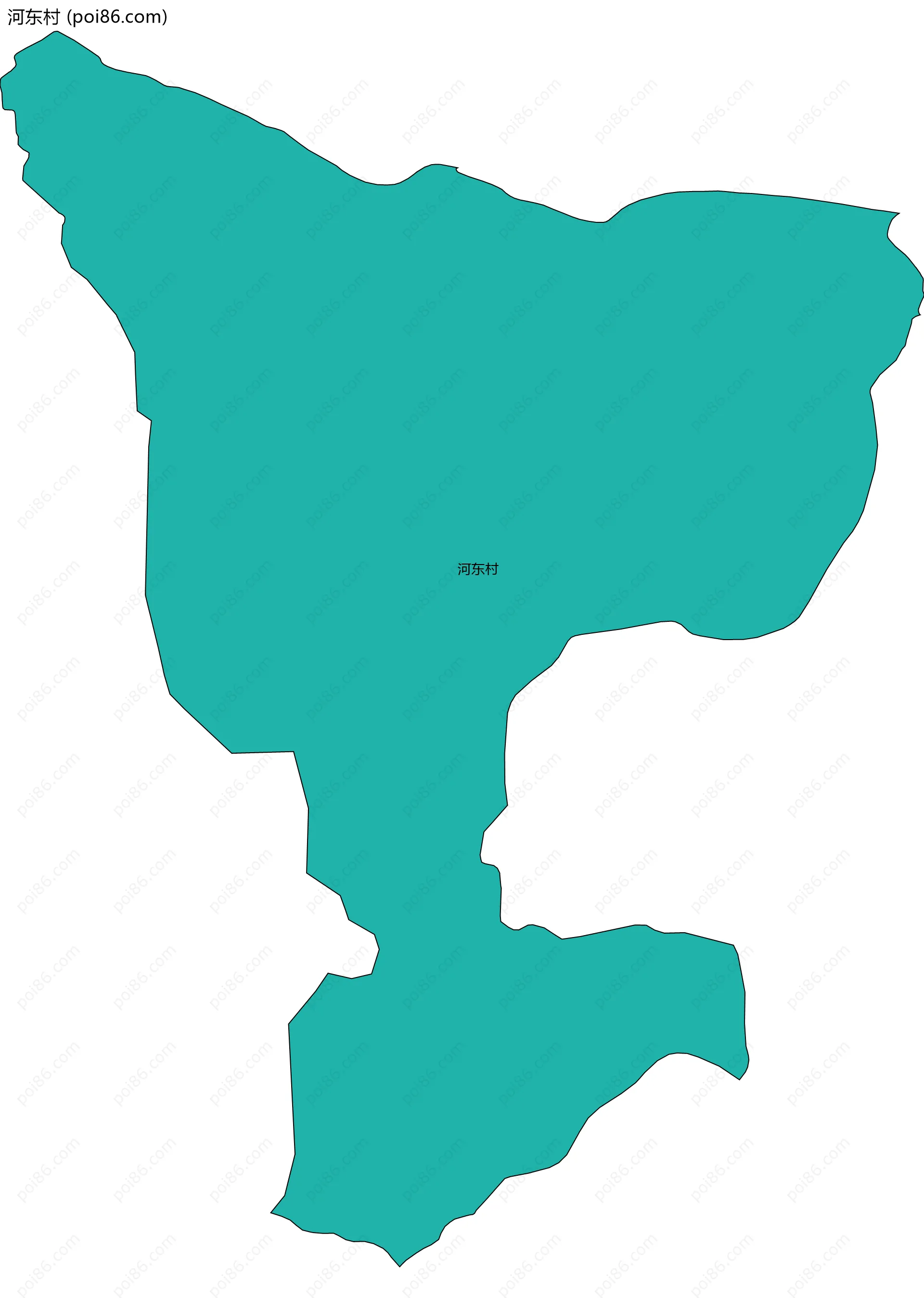 河东村边界地图