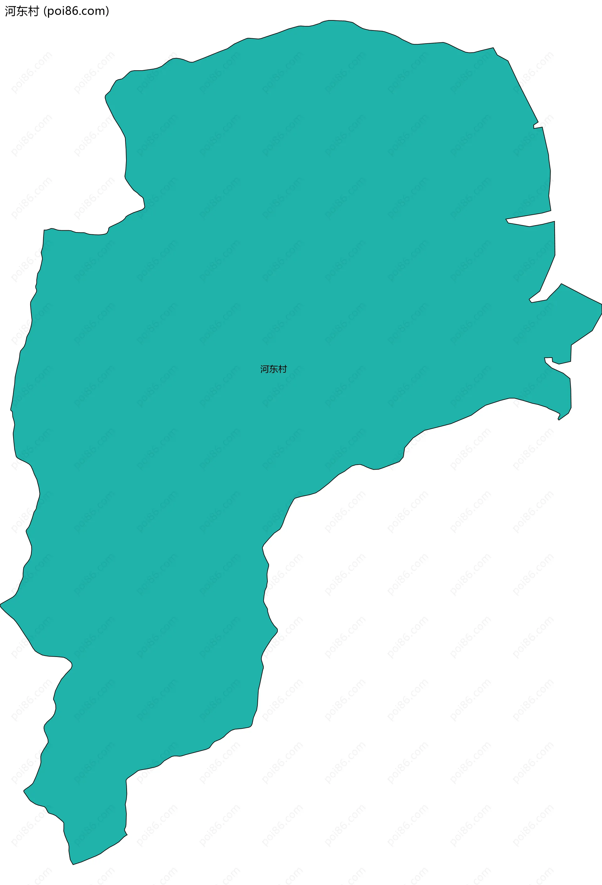 河东村边界地图