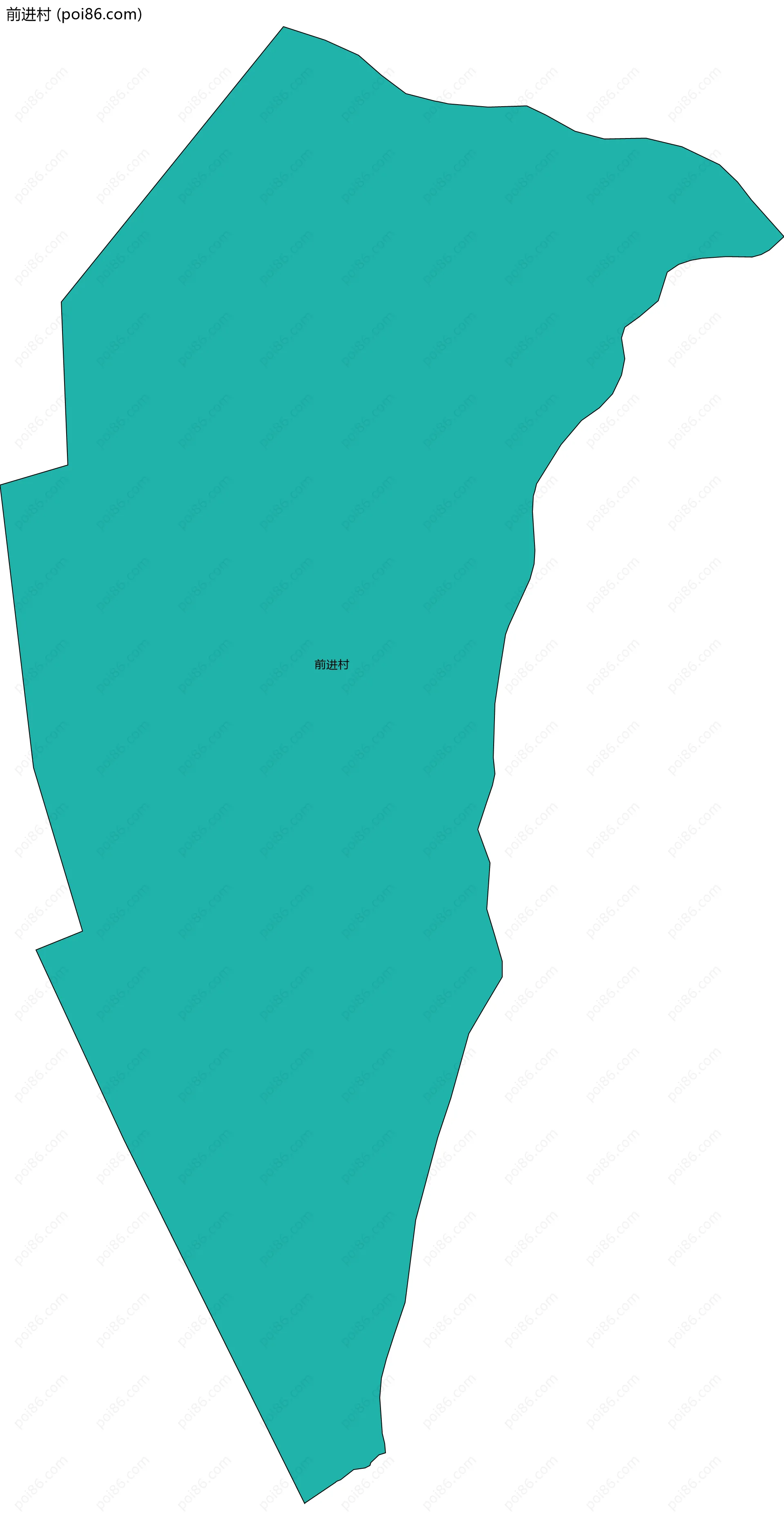 前进村边界地图