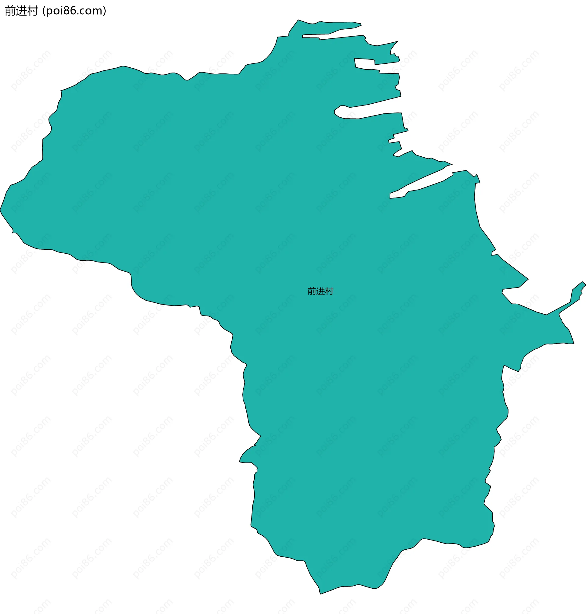 前进村边界地图