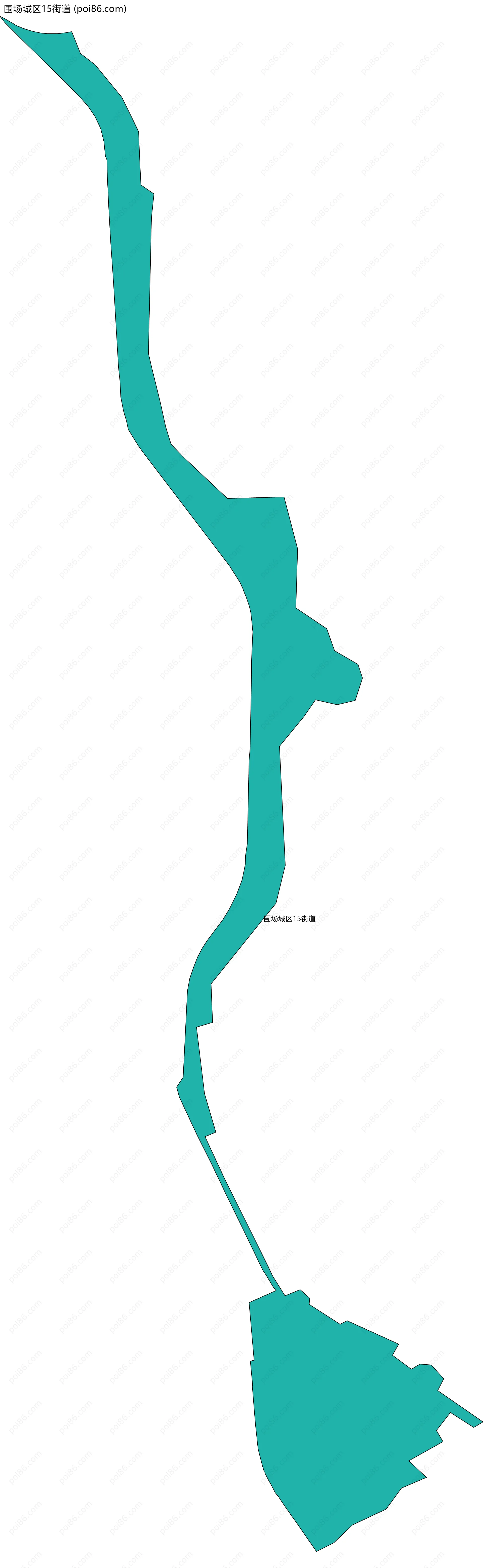 围场城区15街道边界地图