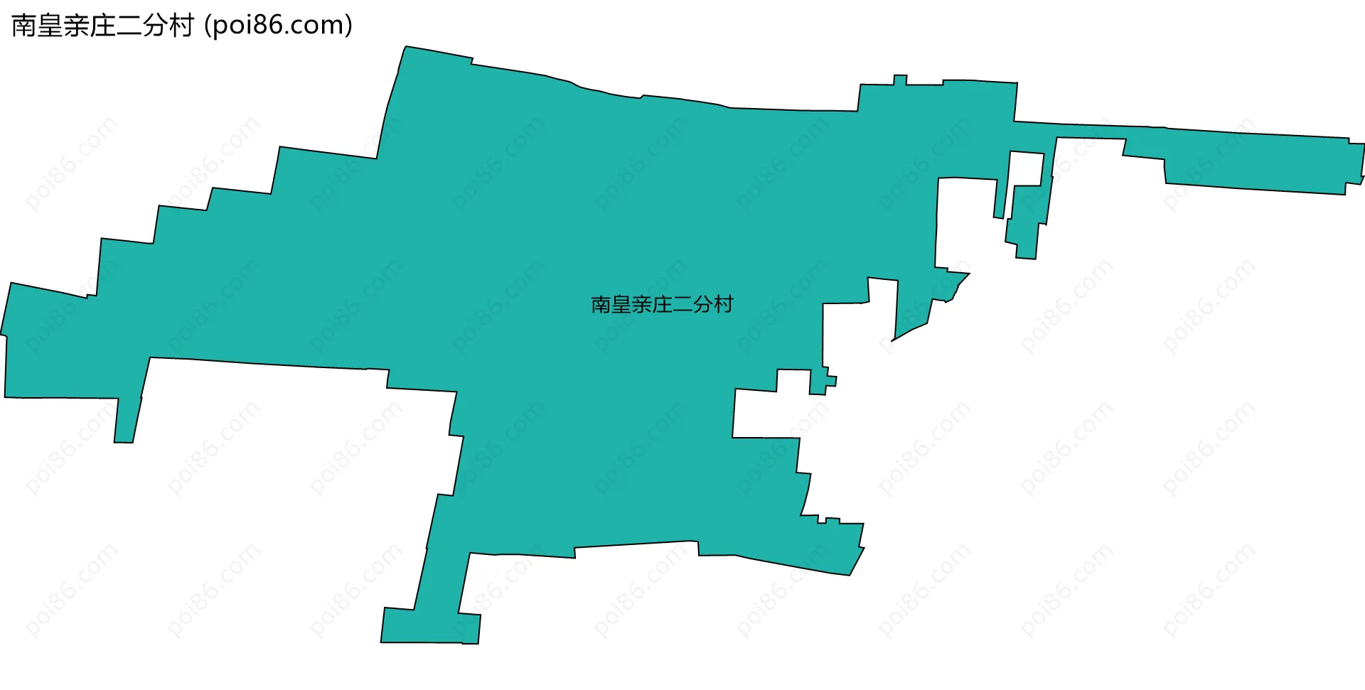 南皇亲庄二分村边界地图