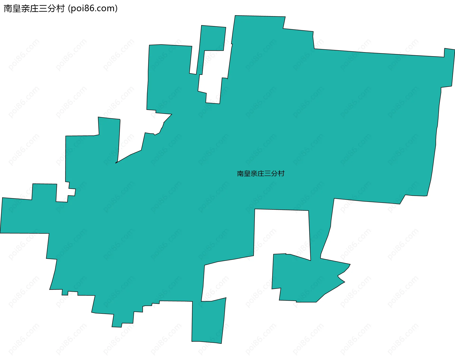 南皇亲庄三分村边界地图