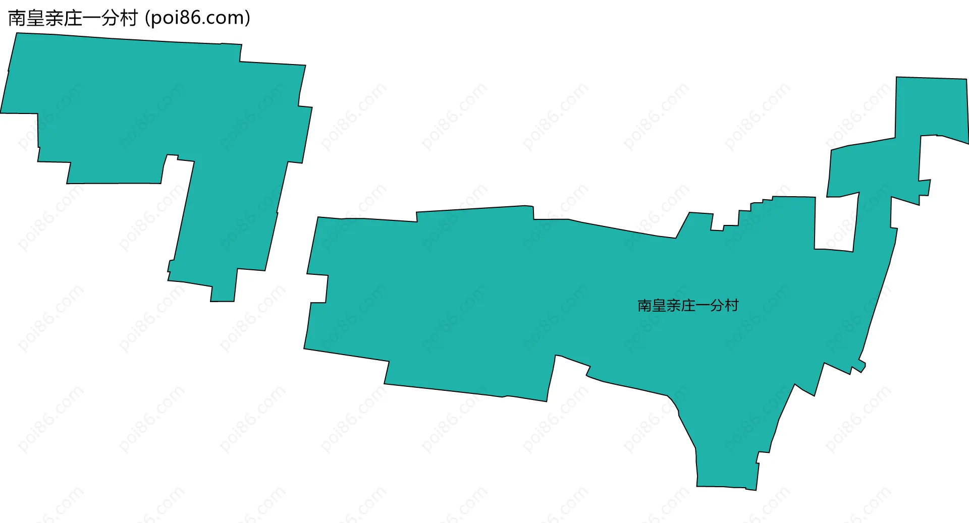 南皇亲庄一分村边界地图