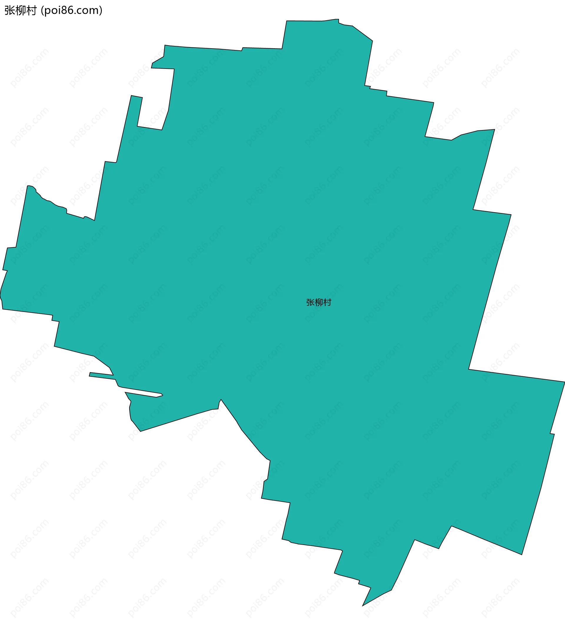 张柳村边界地图